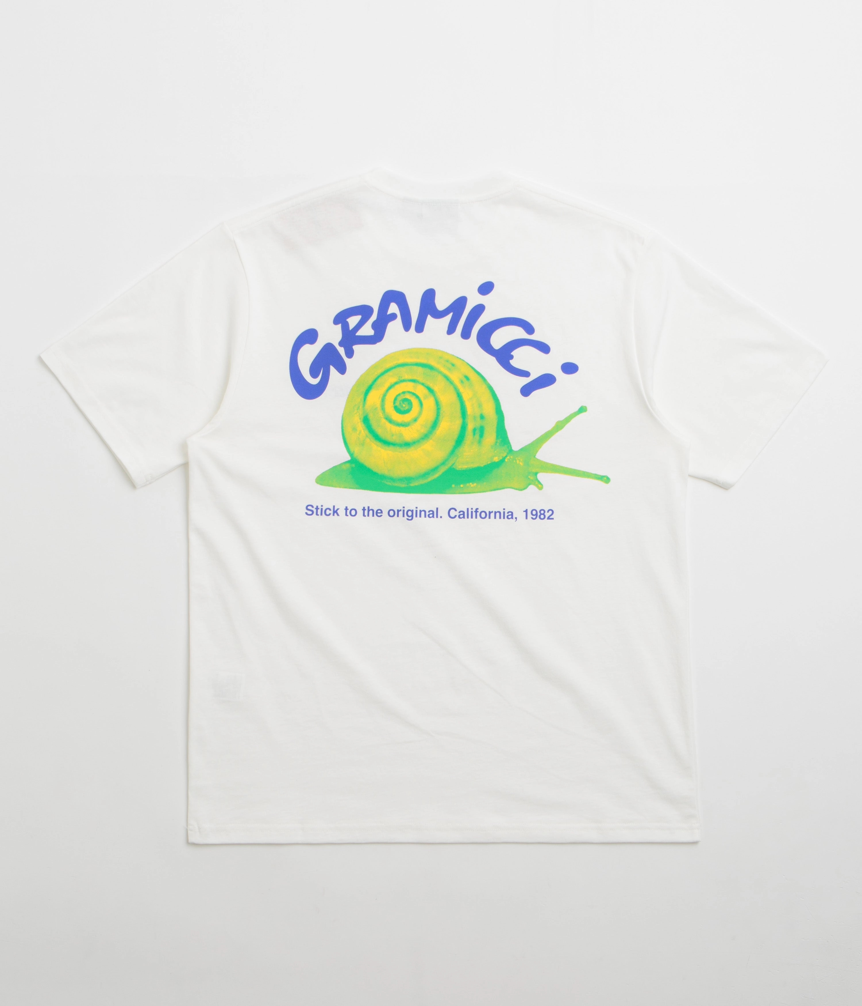 Movie Night easygoing look Gramicci Snail T-Shirt - White
