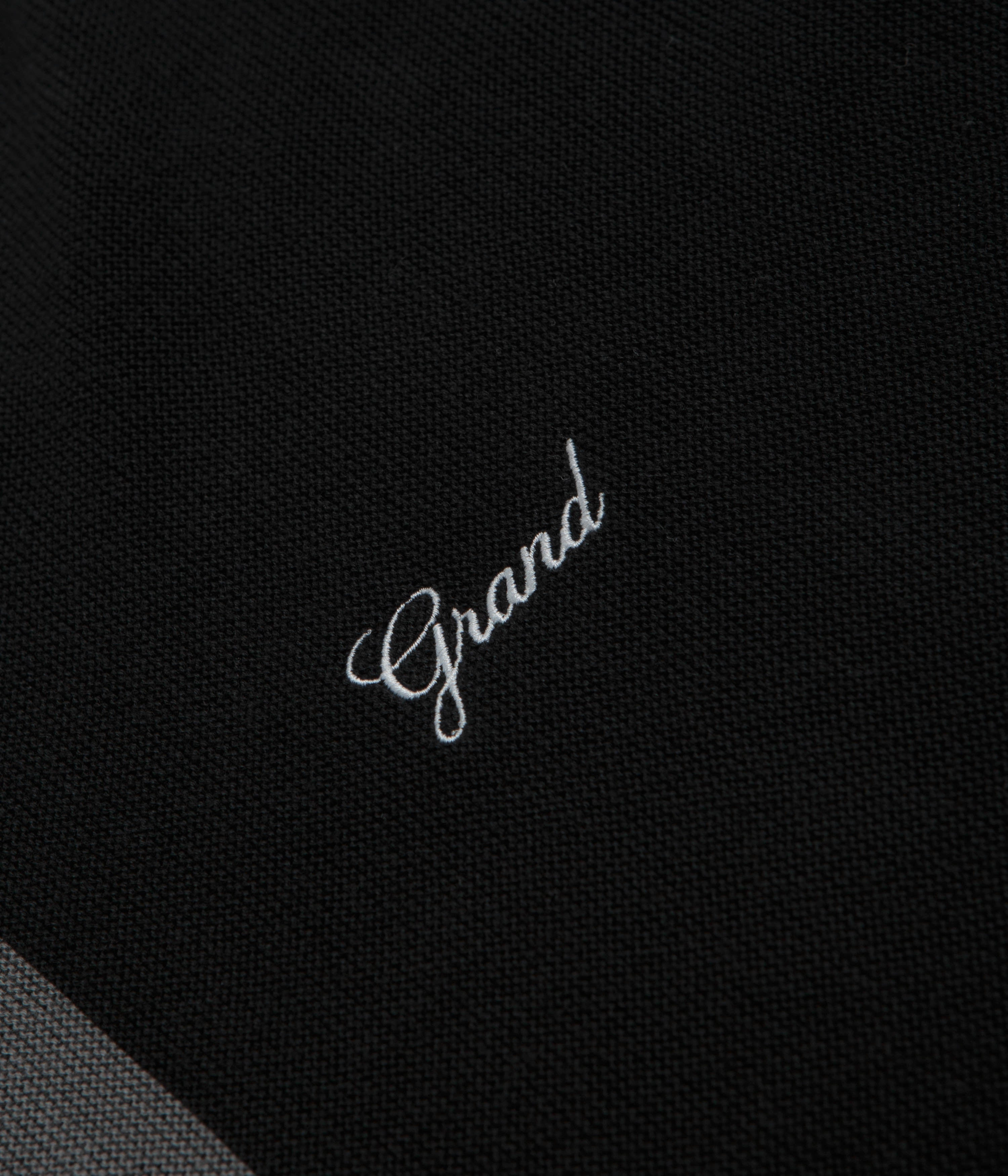 Grand Collection Knit 1/4 Zip Sweatshirt - Grey / Black Zero Waste Production