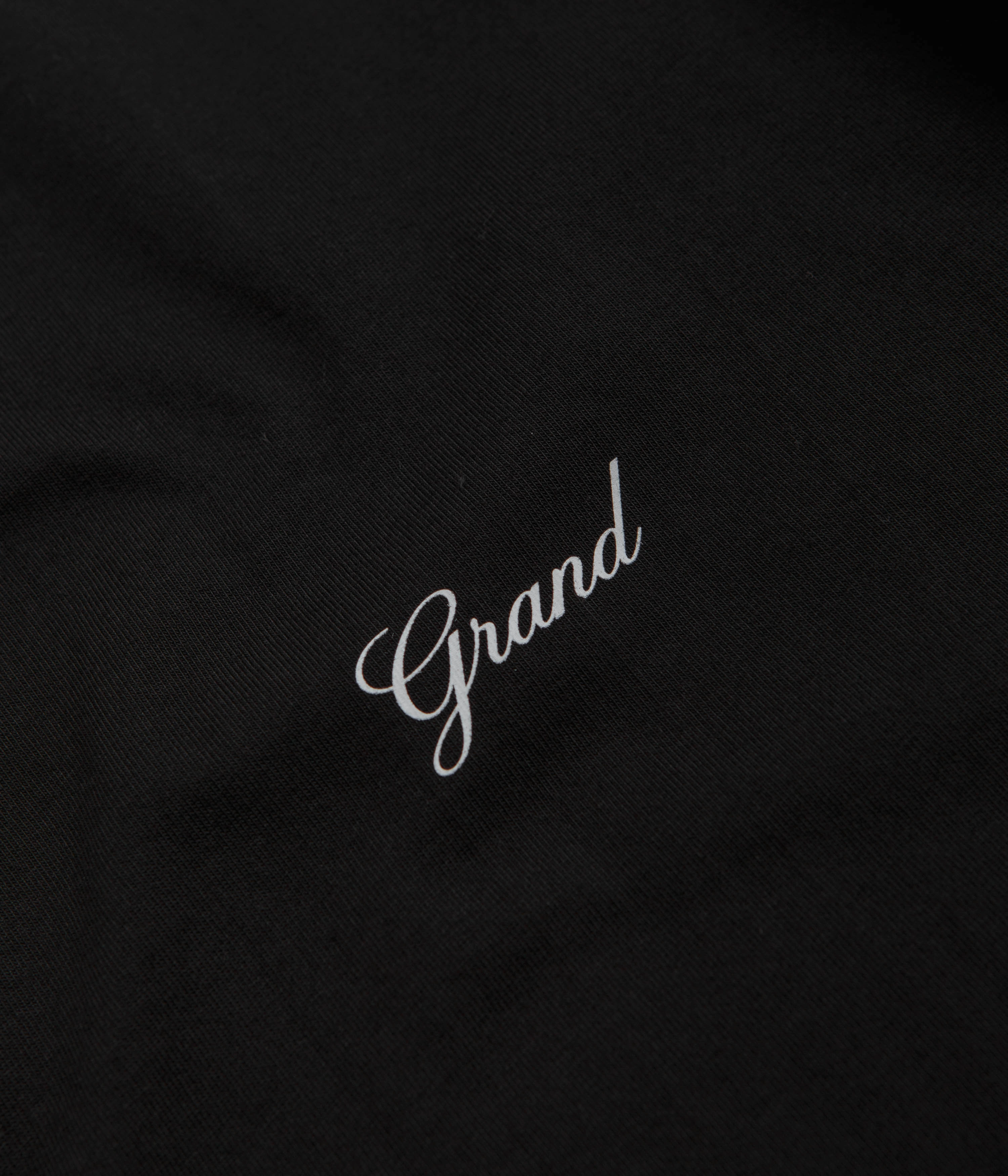 Grand Collection Script T-Shirt - Black / Black Beach relaxation Wrinkle Resistant