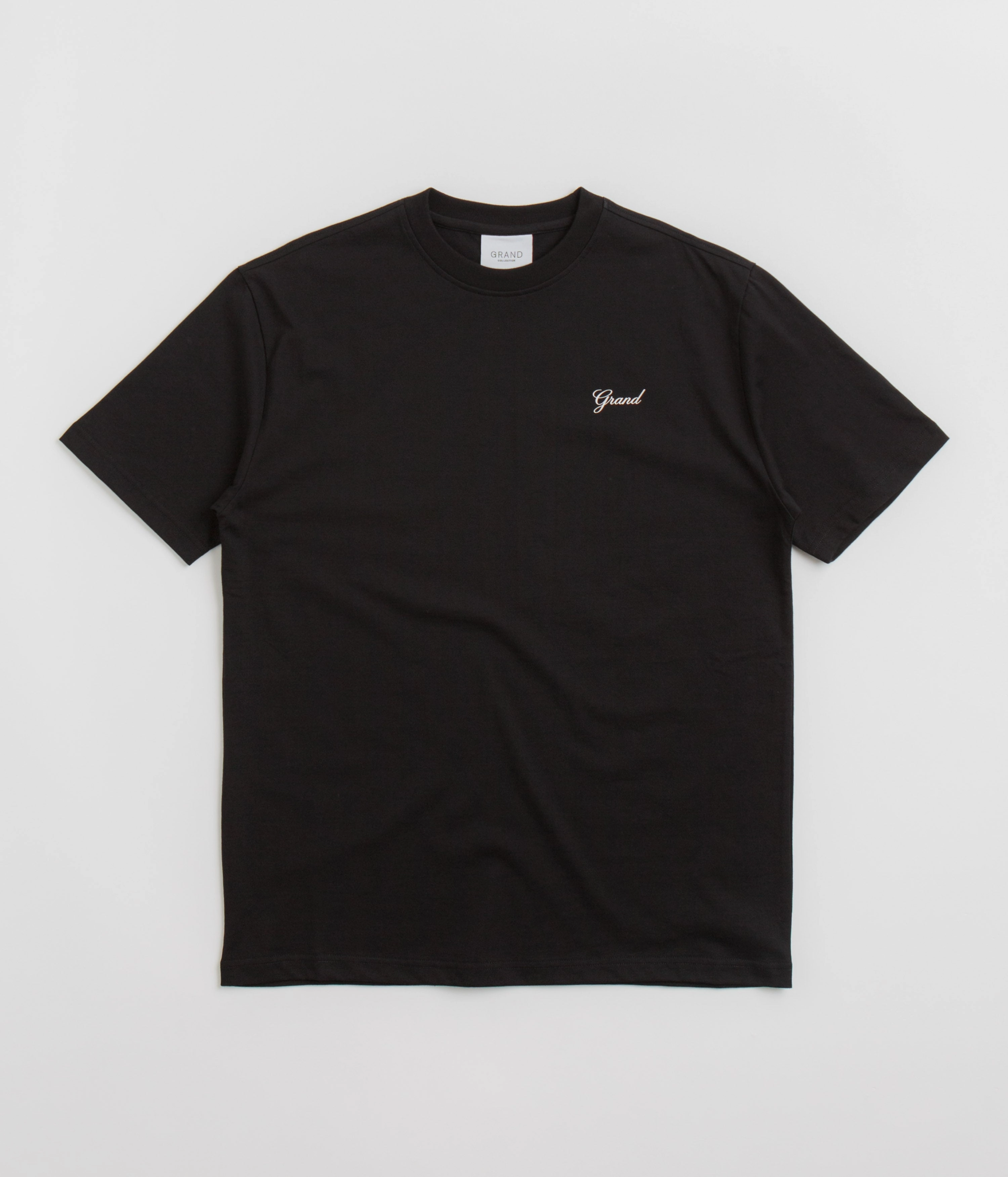 Grand Collection Script T-Shirt - Black / Black Popular