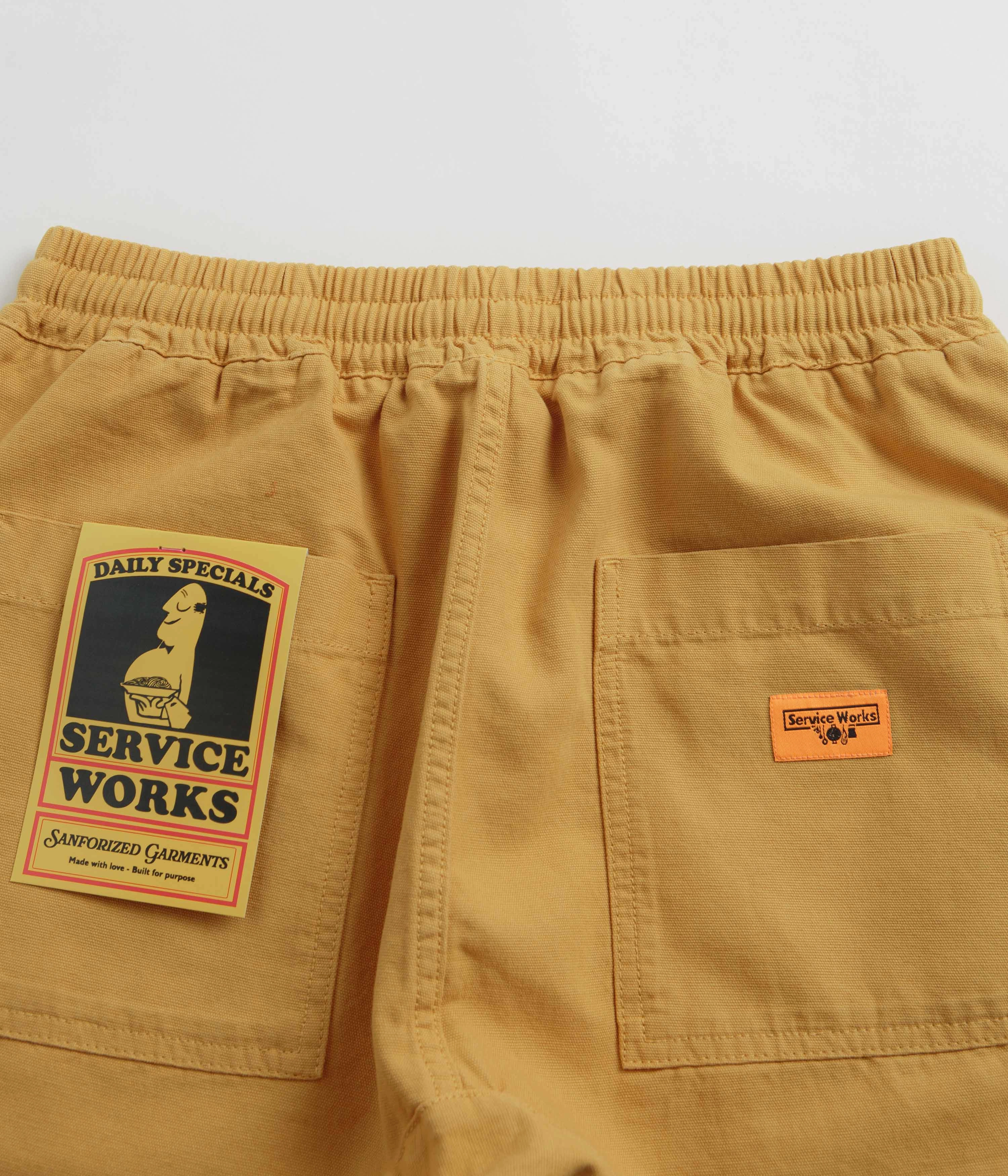 Socks Layer Ready Service Works Classic Chef Shorts - Gold