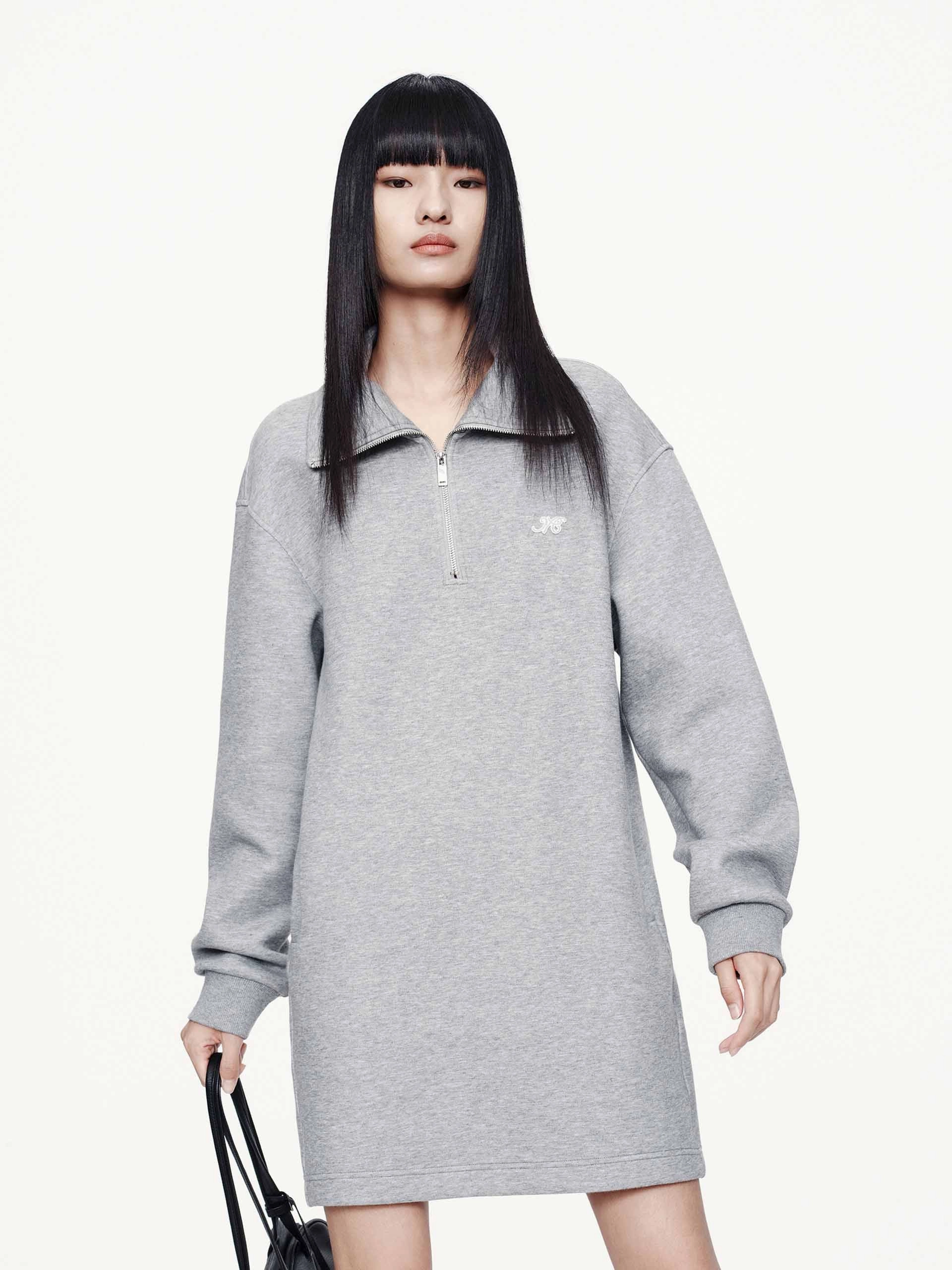 Half Zipper Jumper Dress Event Perfect