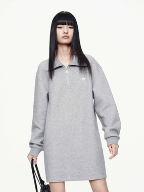 Half Zipper Jumper Dress Event Perfect