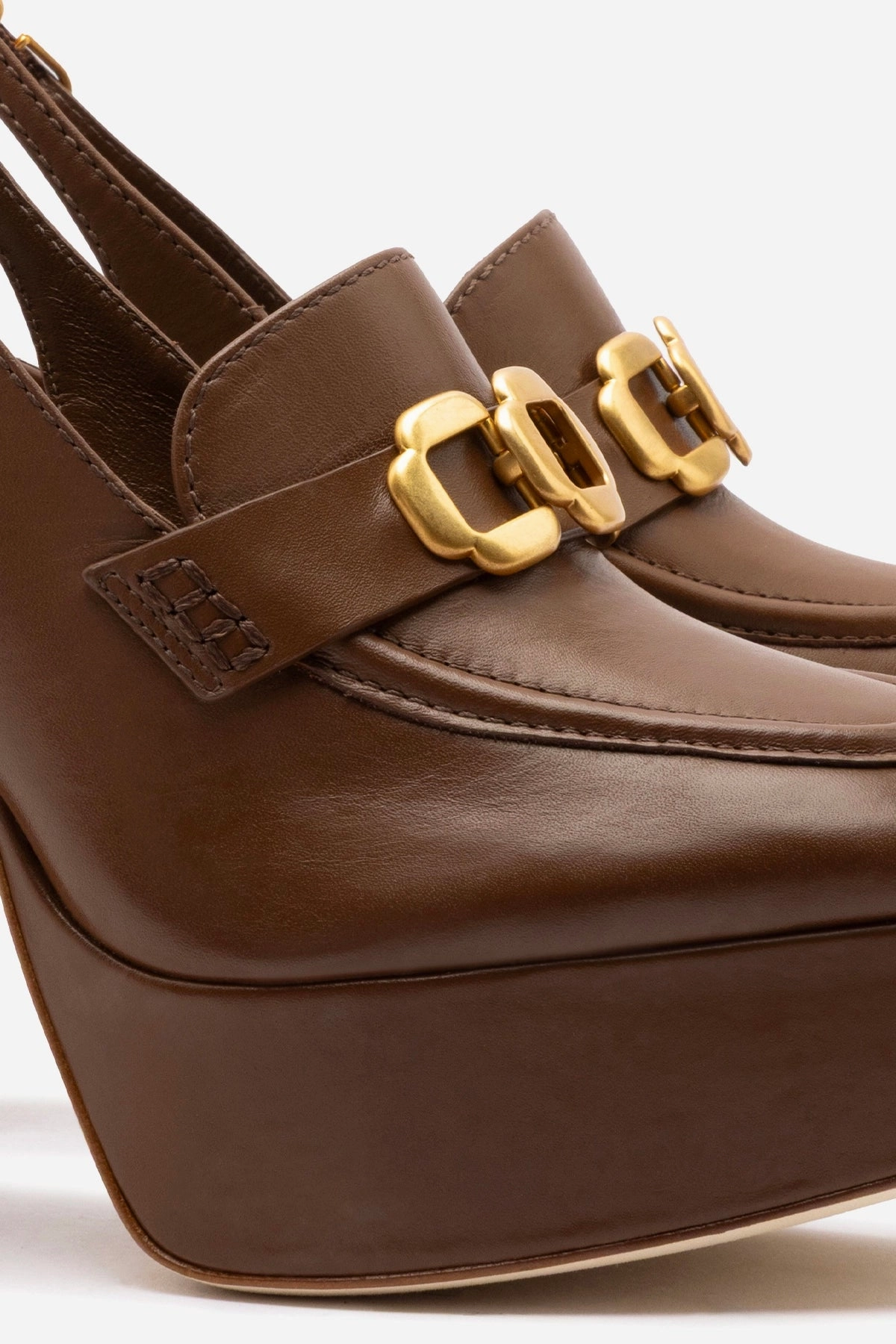 Harrington Hi Loafer In Burnt Umber Leather All Grip Neutral Colors