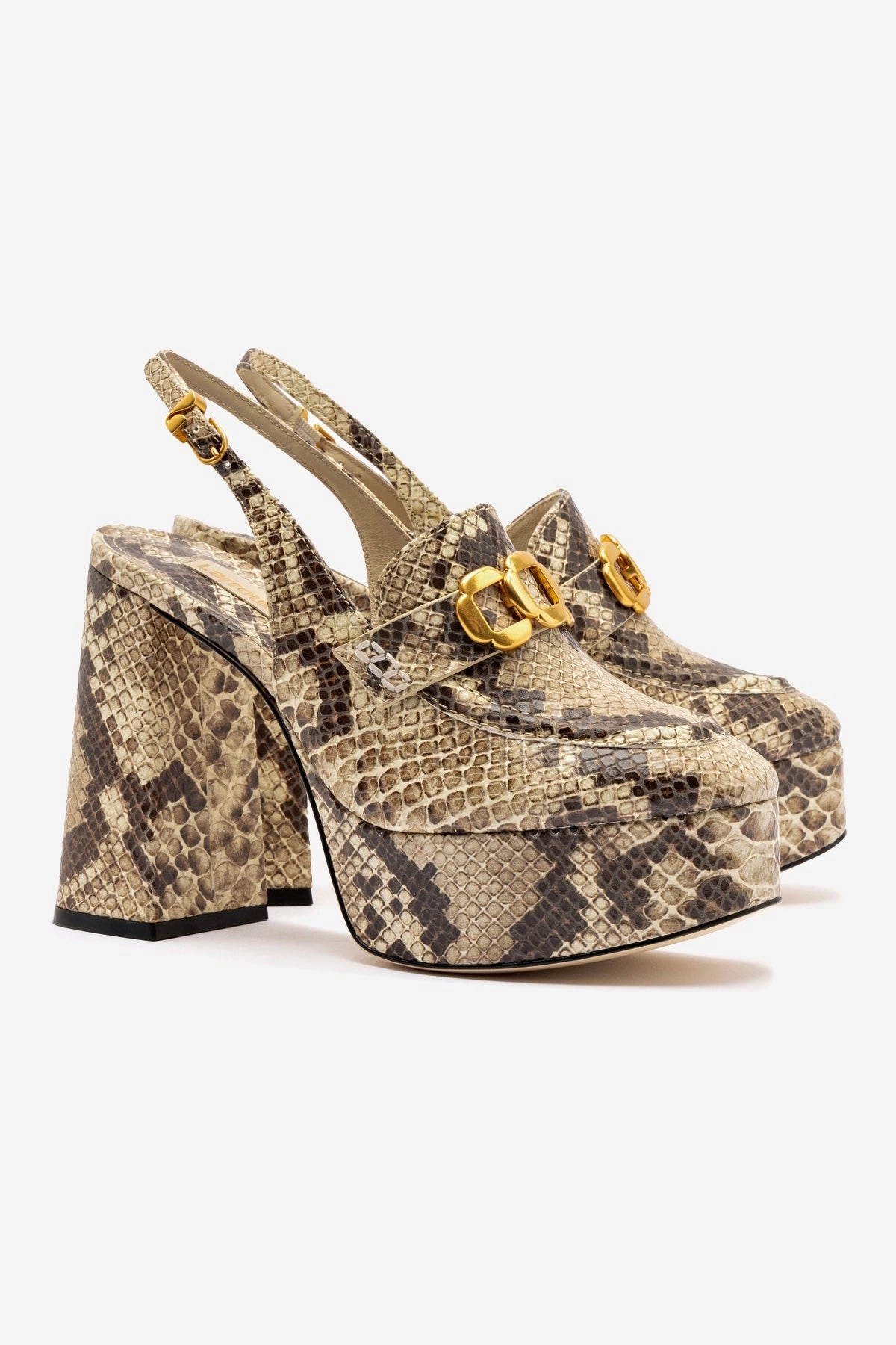 Garden Path Wide Path Lane Harrington Loafer Hi In Neutral Snake Stamped Leather