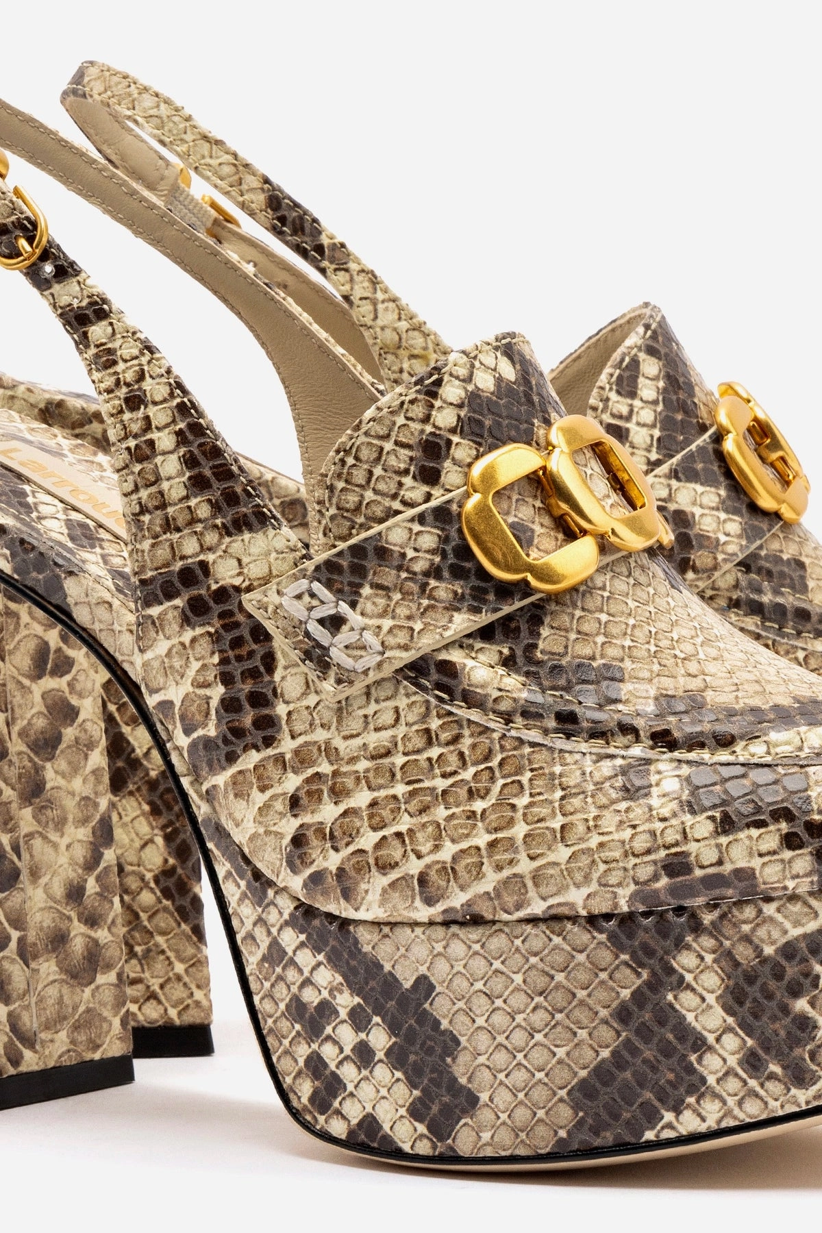 Air Step Urban Dawn Harrington Loafer Hi In Neutral Snake Stamped Leather