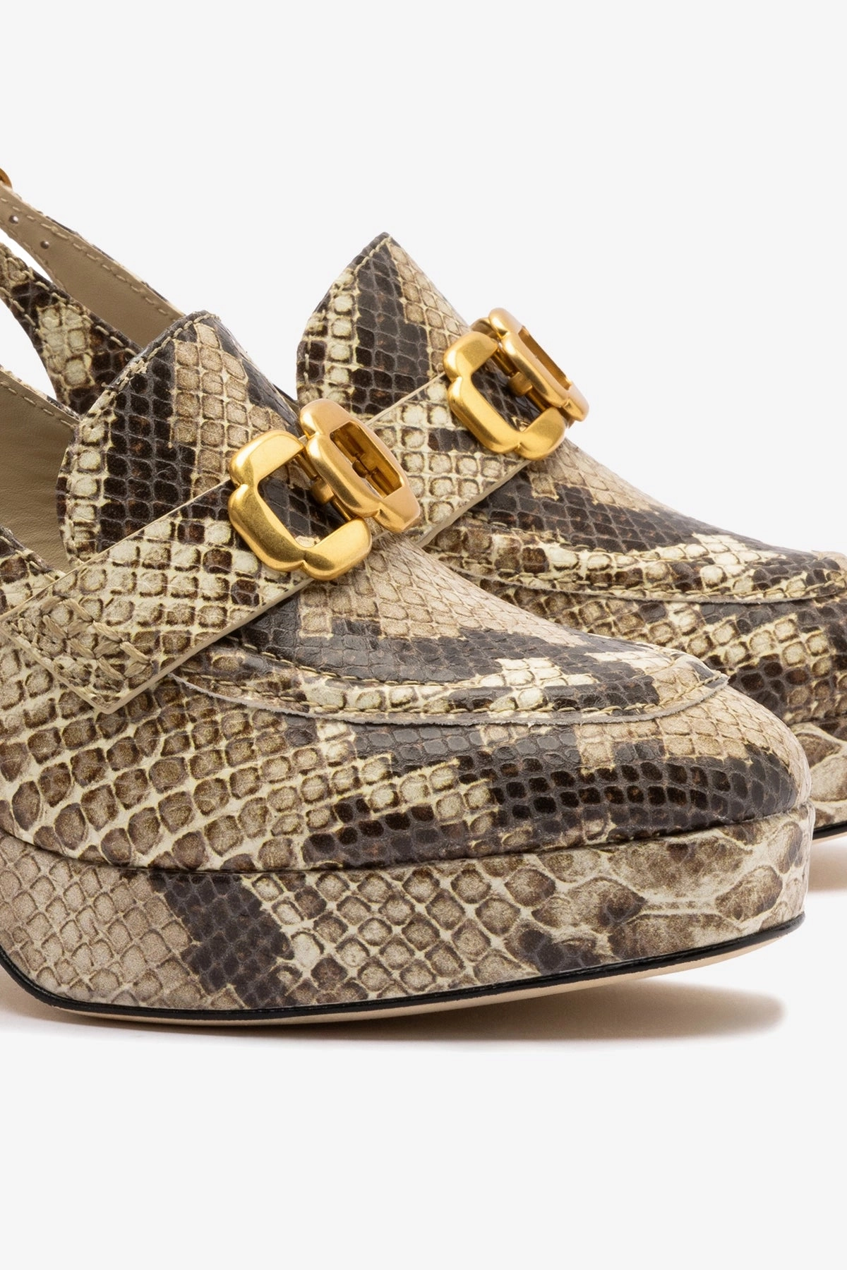 Food Spot Relaxed Fit Shoes Harrington Loafer Low In Neutral Snake Leather