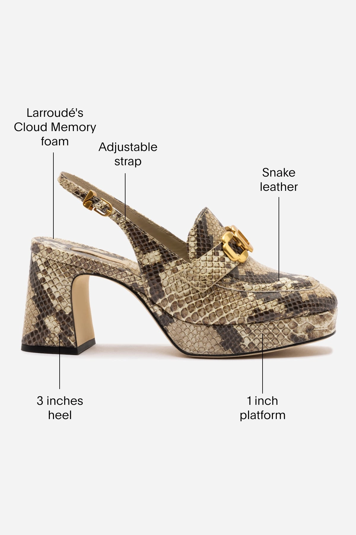 Harrington Loafer Low In Neutral Snake Leather trend pick Office-Ready Shoes