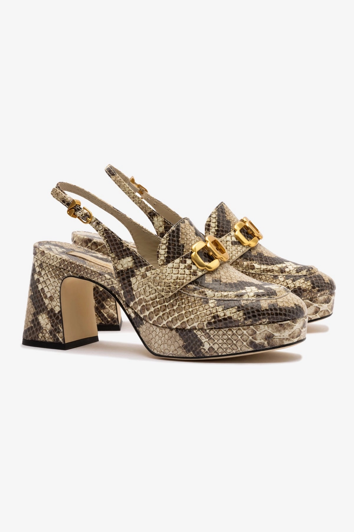 Harrington Loafer Low In Neutral Snake Leather Smart Style Comfy Motion