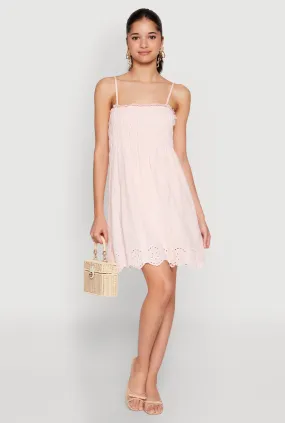 Casual and Smart Haute Monde Floral Crochet Detail Mini Dress