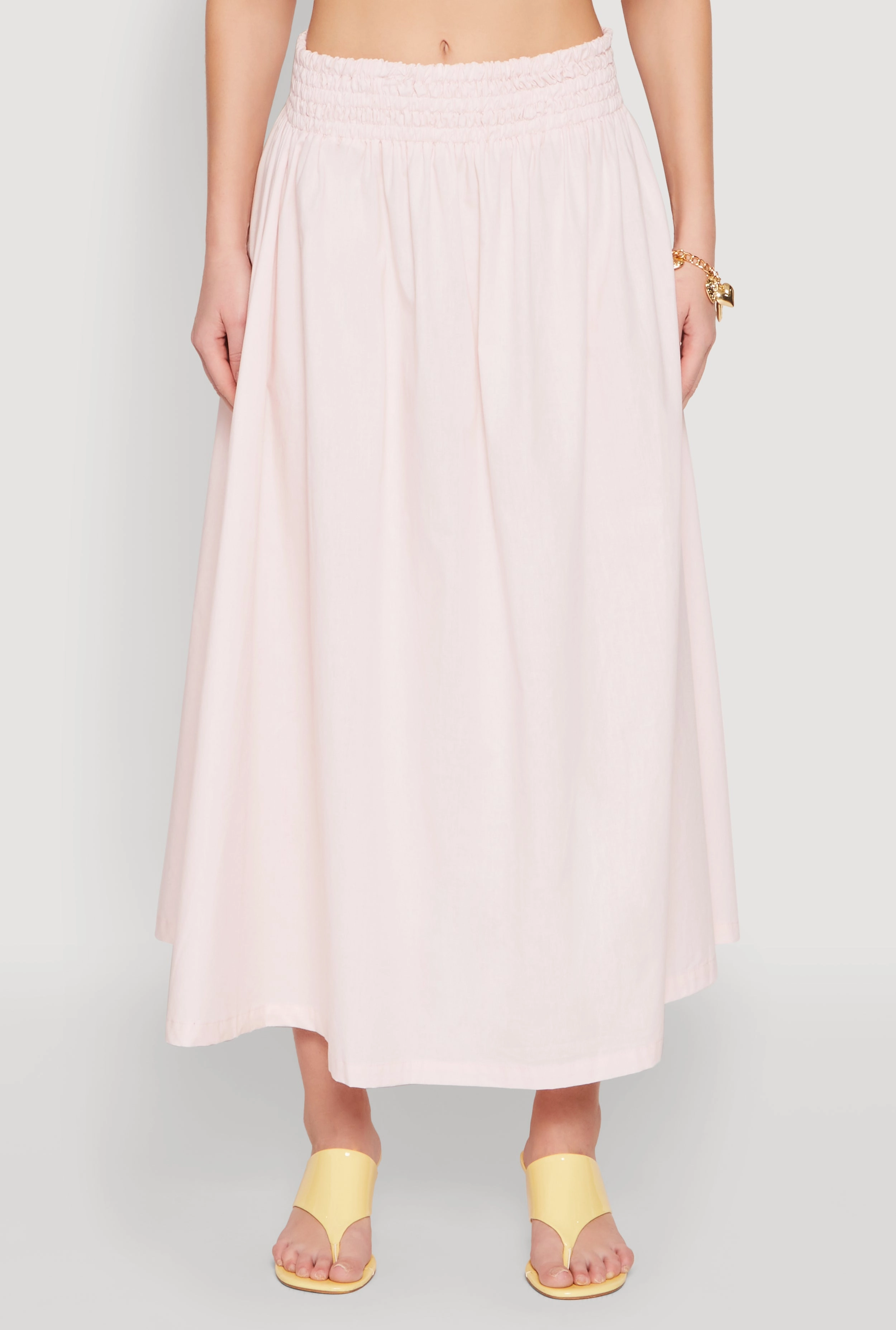 Foldable Packability Haute Monde High Waist Midi Skirt