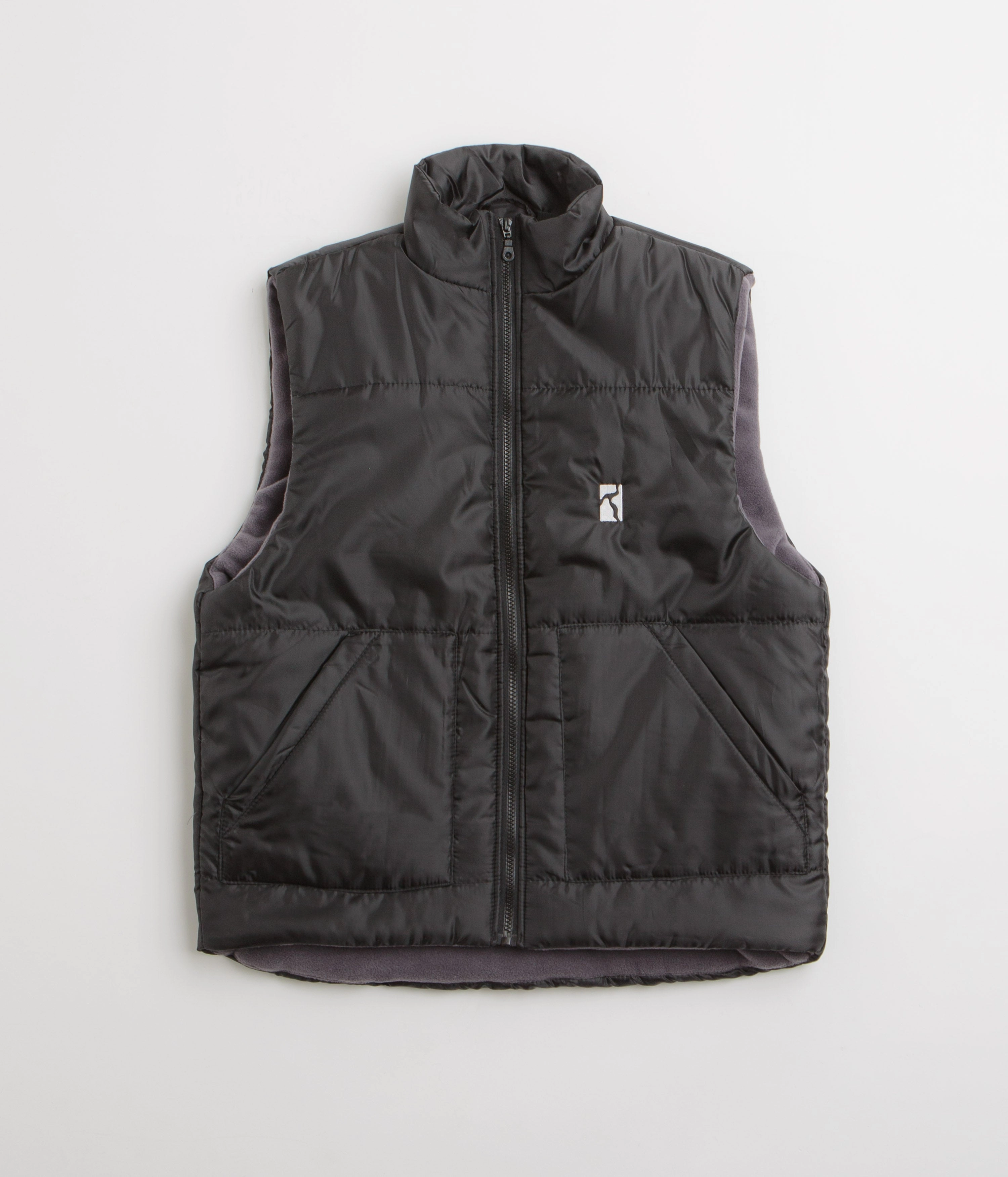 Poetic Collective Puffer Vest - Black Lightweight Thermal Tech