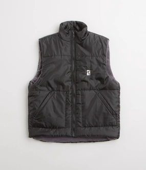 Poetic Collective Puffer Vest - Black Lightweight Thermal Tech