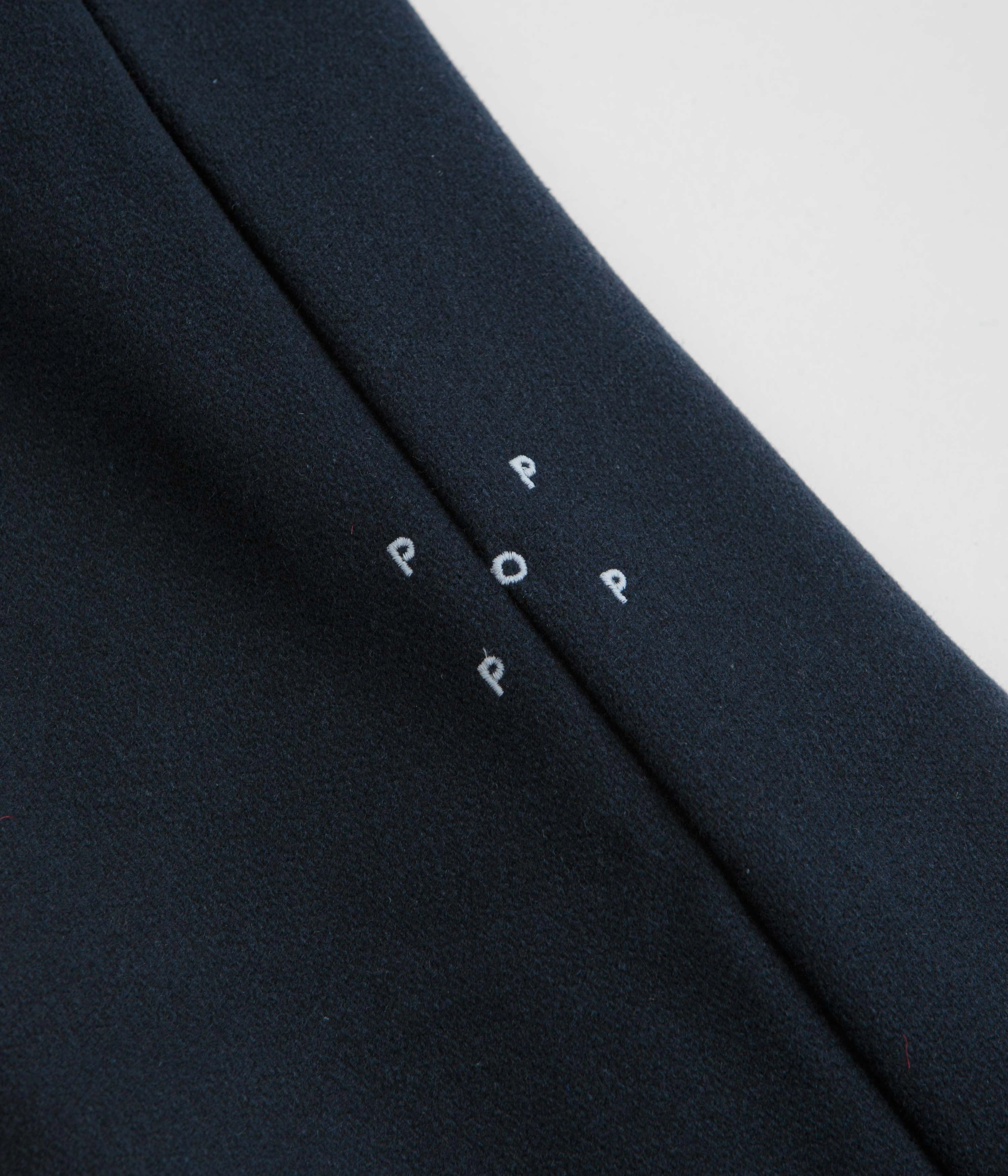 Core Cut High Waist Pop Trading Company Wool Hewitt Suit Pants - Navy