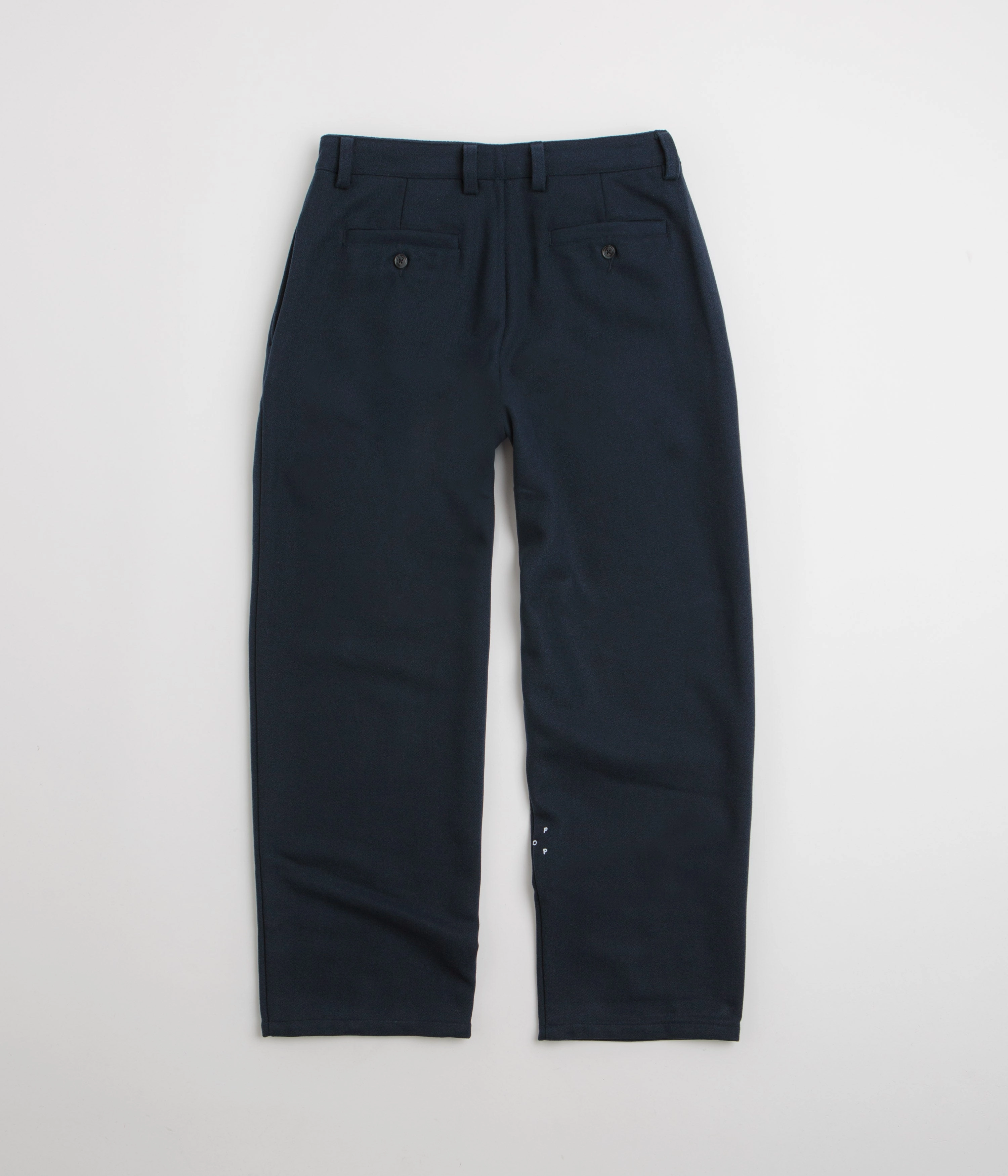 Pop Trading Company Wool Hewitt Suit Pants - Navy Street Style Quick Fit