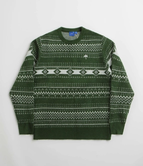 Helas Chalet Crewneck Sweatshirt - Green Simple Knit