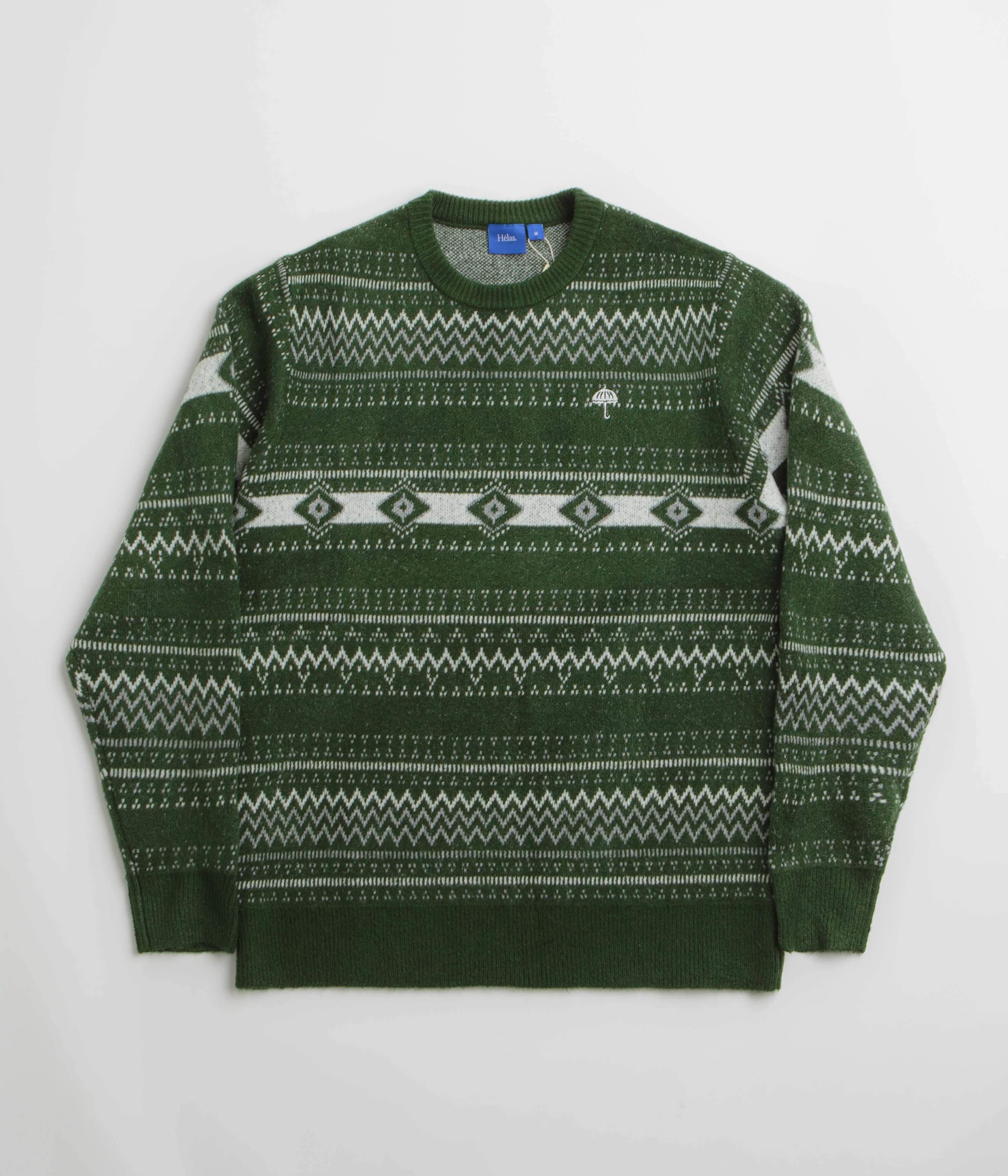 Helas Chalet Crewneck Sweatshirt - Green Simple Knit