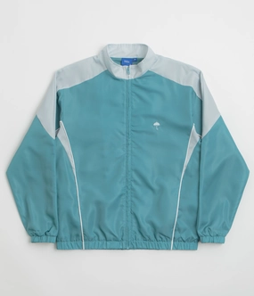 Adjustable Hood Elasticized Edging Helas Compete Tracksuit Jacket - Grey / Blue