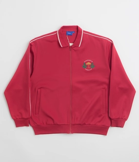 Helas La Marque Tracksuit Jacket - Burgundy Glow In The Dark Trim