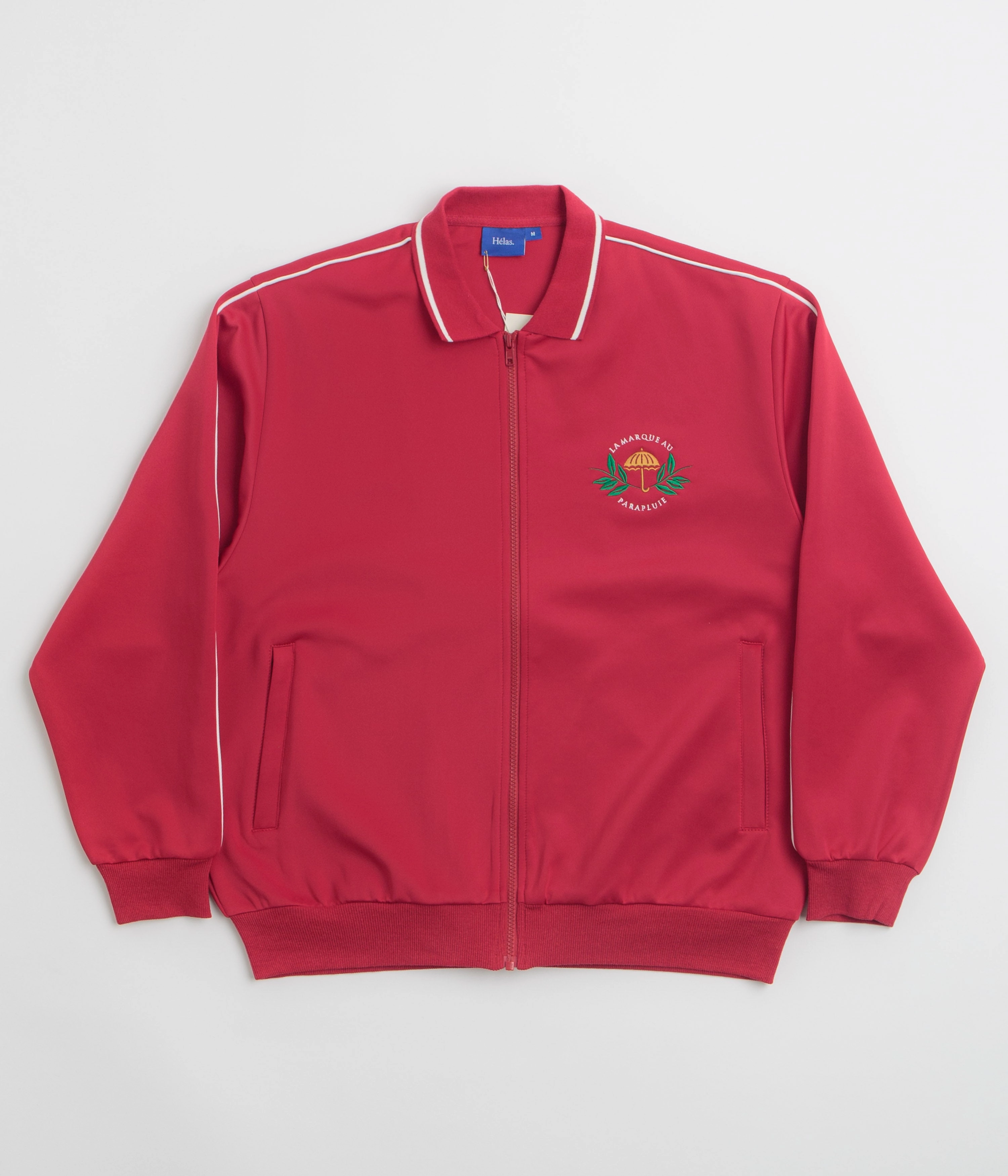Helas La Marque Tracksuit Jacket - Burgundy Glow In The Dark Trim