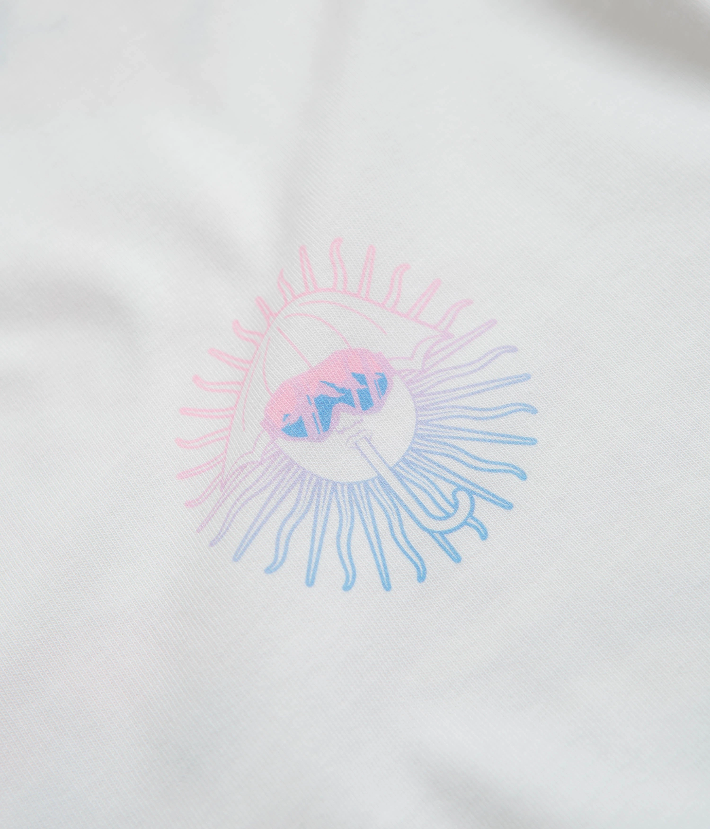 Helas Mask T-Shirt - White Layered Neckline Organic Cotton Construction