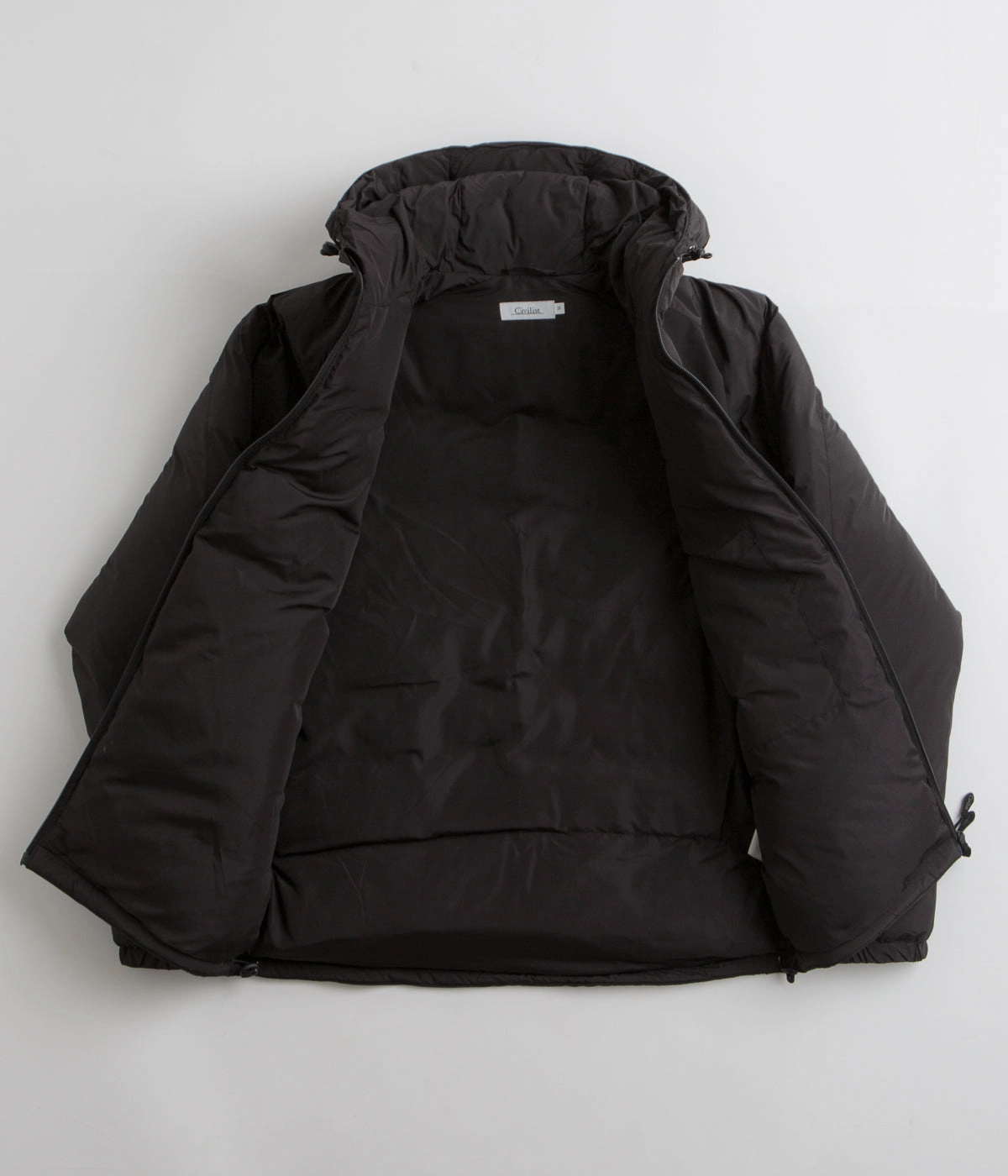 Civilist Tech Puffer Jacket - Black Solid Color