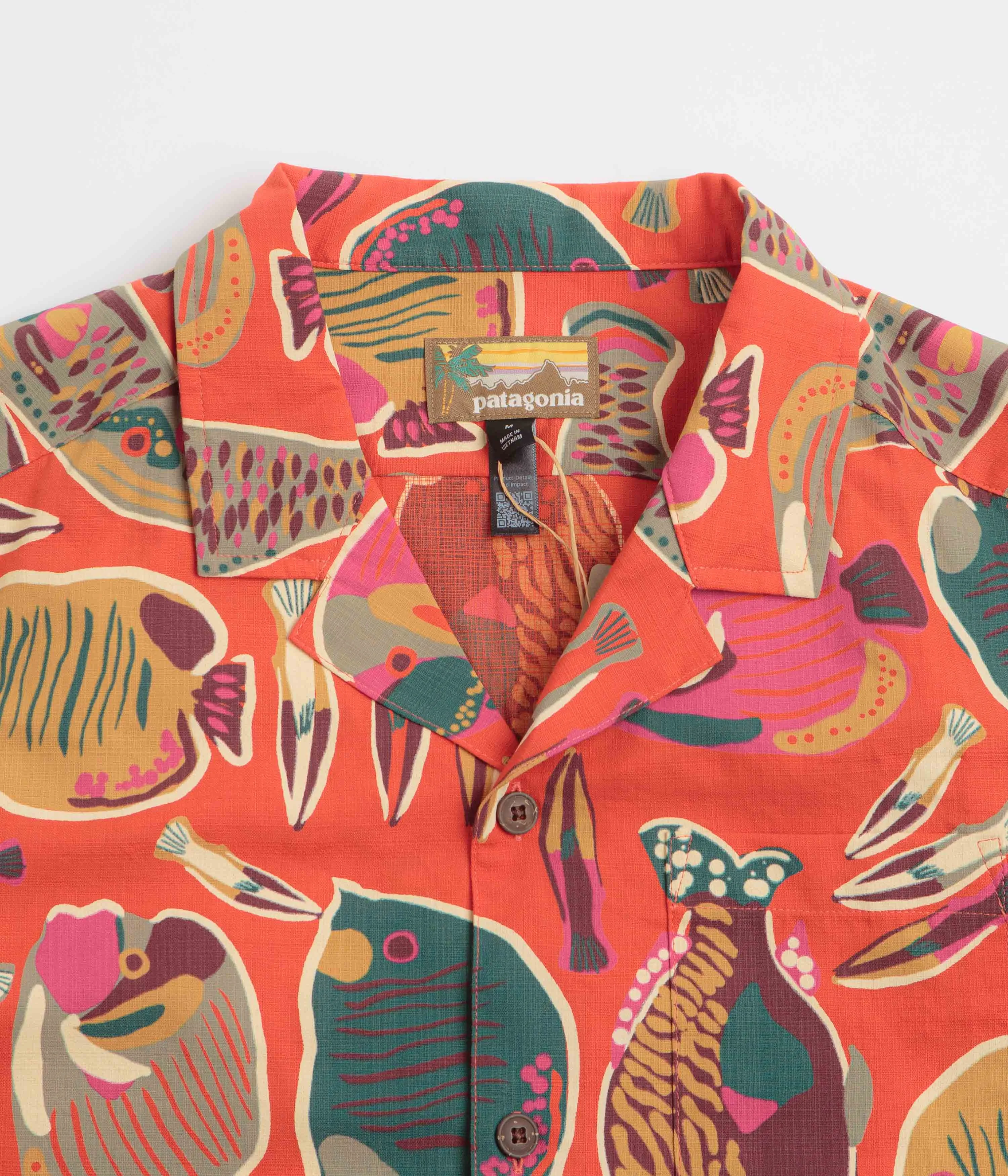Patagonia Tidal Threads Camp Shirt - Wrasse: Pollinator Orange Mountain Retreat Job Interview