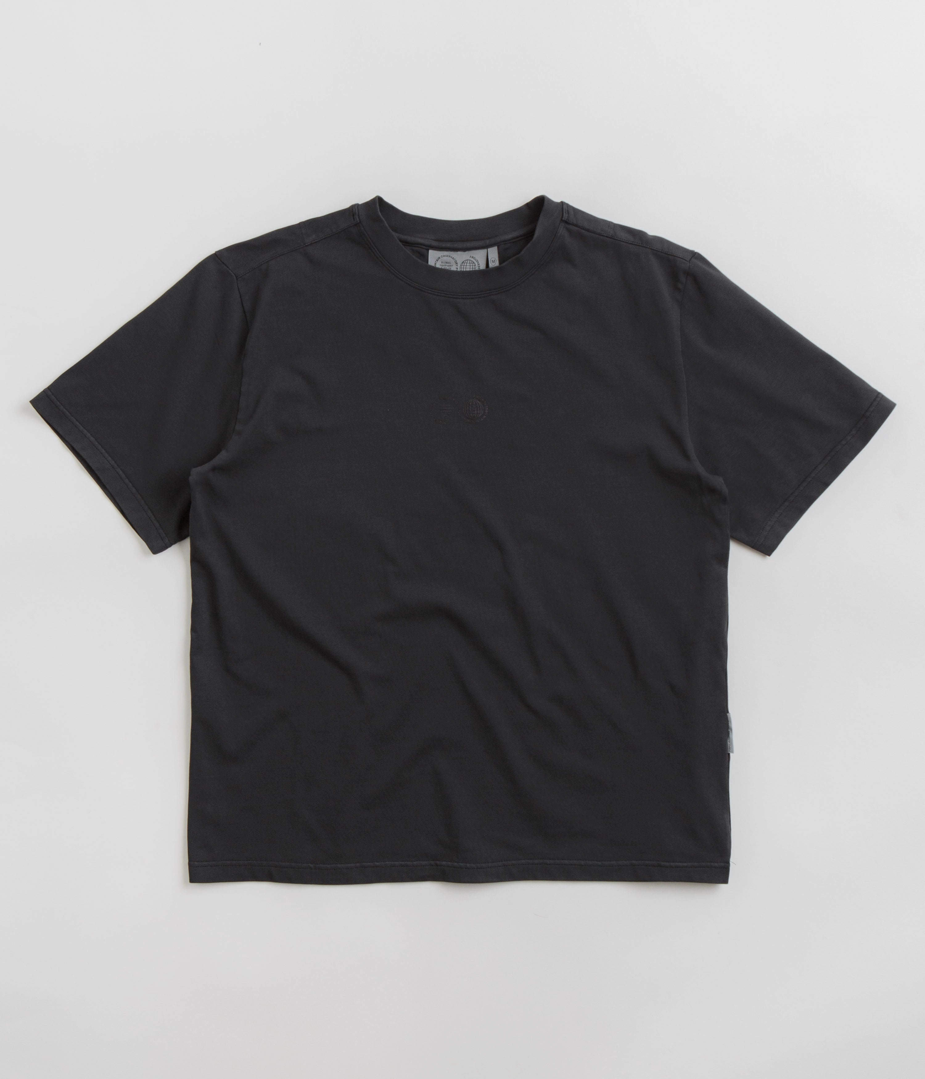 Purple Mountain Observatory Garment Dyed T-Shirt - Black Loose fitting comfort windproof