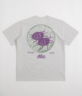 Relaxed Armhole Cut Butter Goods Nature Study T-Shirt - Cement