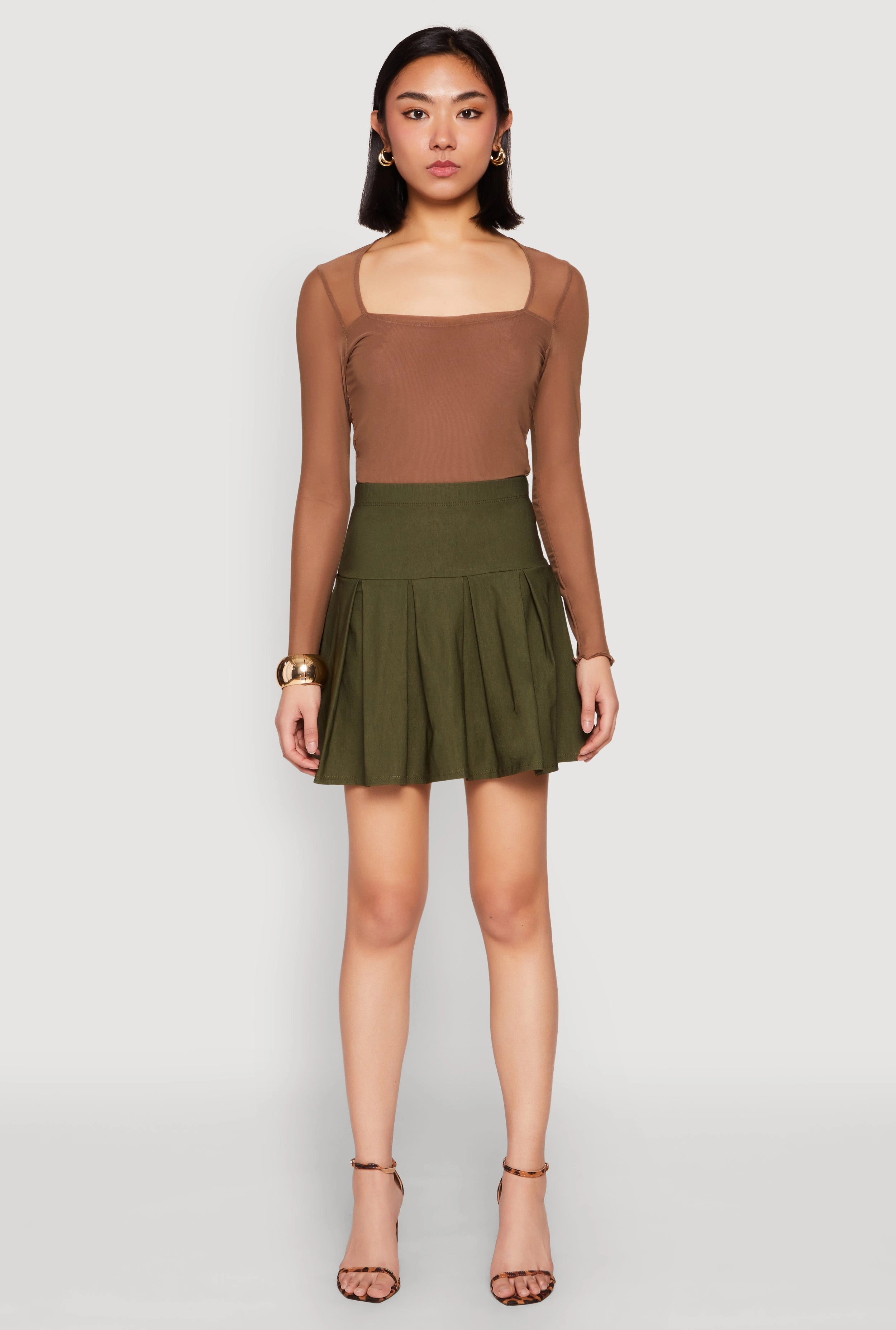 Fresh Energy High Waisted Mini Pleated Skirt