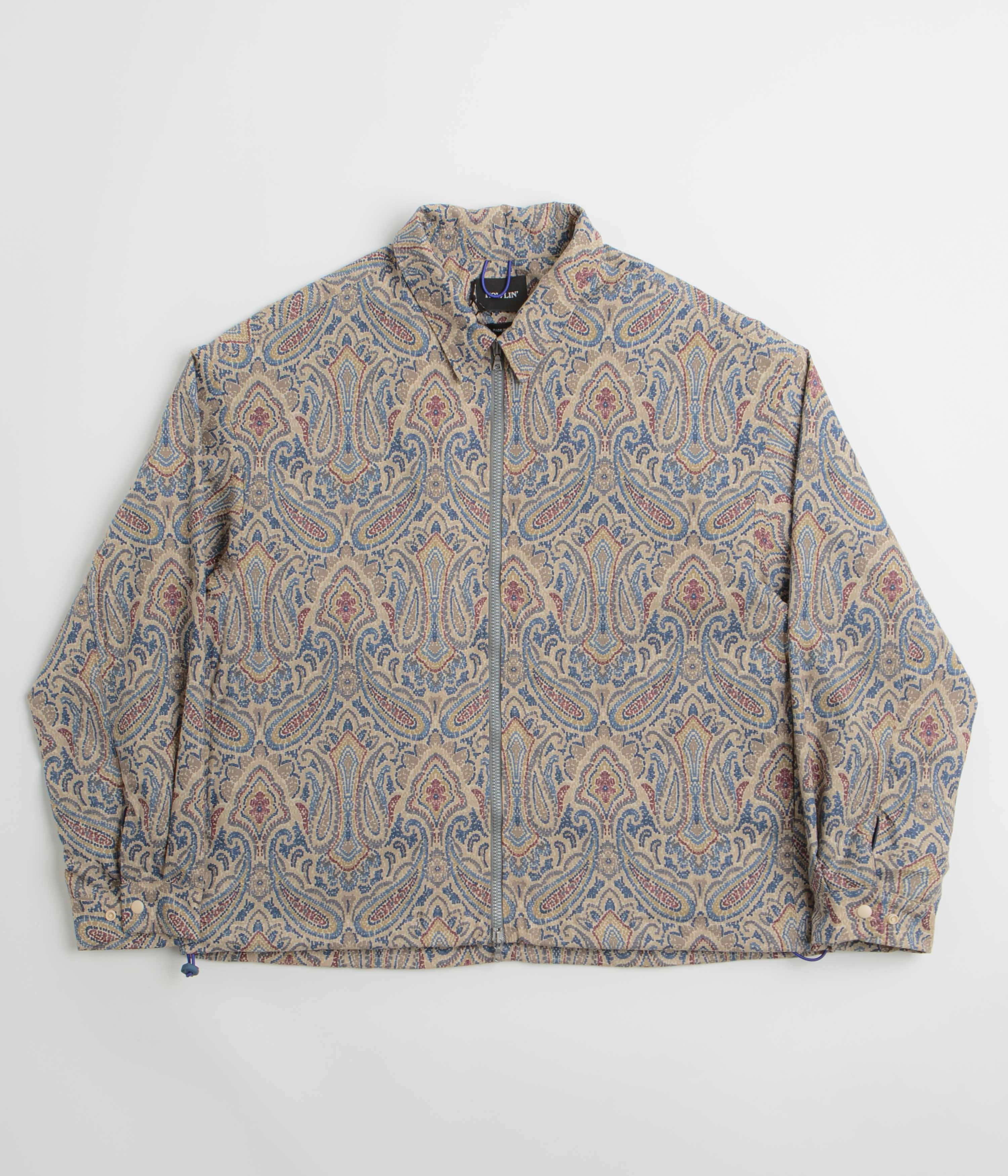 ErgonomicSleeveCut Flexible Fit Wear Howlin' Boxy Swing Fantasy Jacket - Sand Psych Paisley