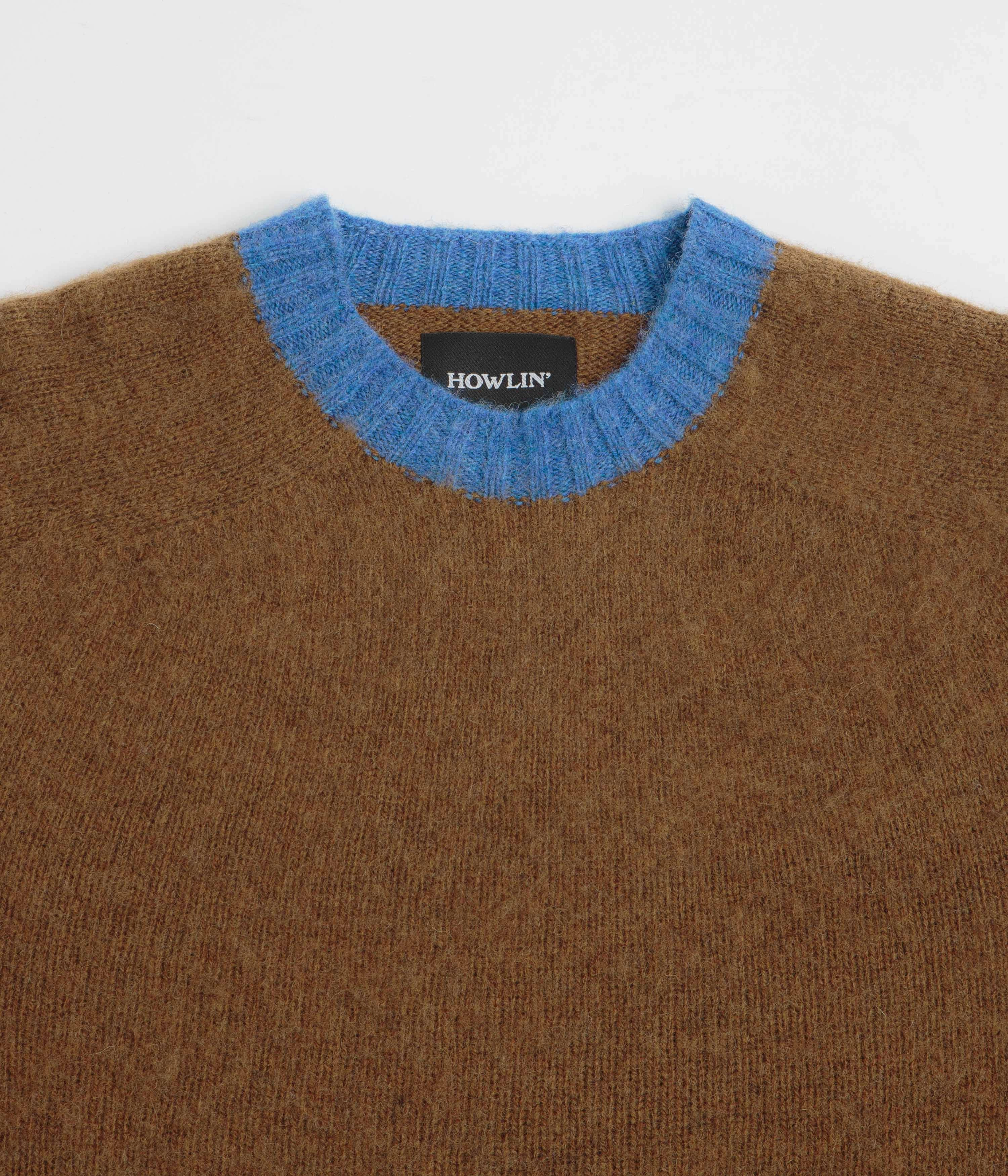 Loose Weave Cozy Knit Piece Howlin' Captain Harry Sweatshirt - Nuts