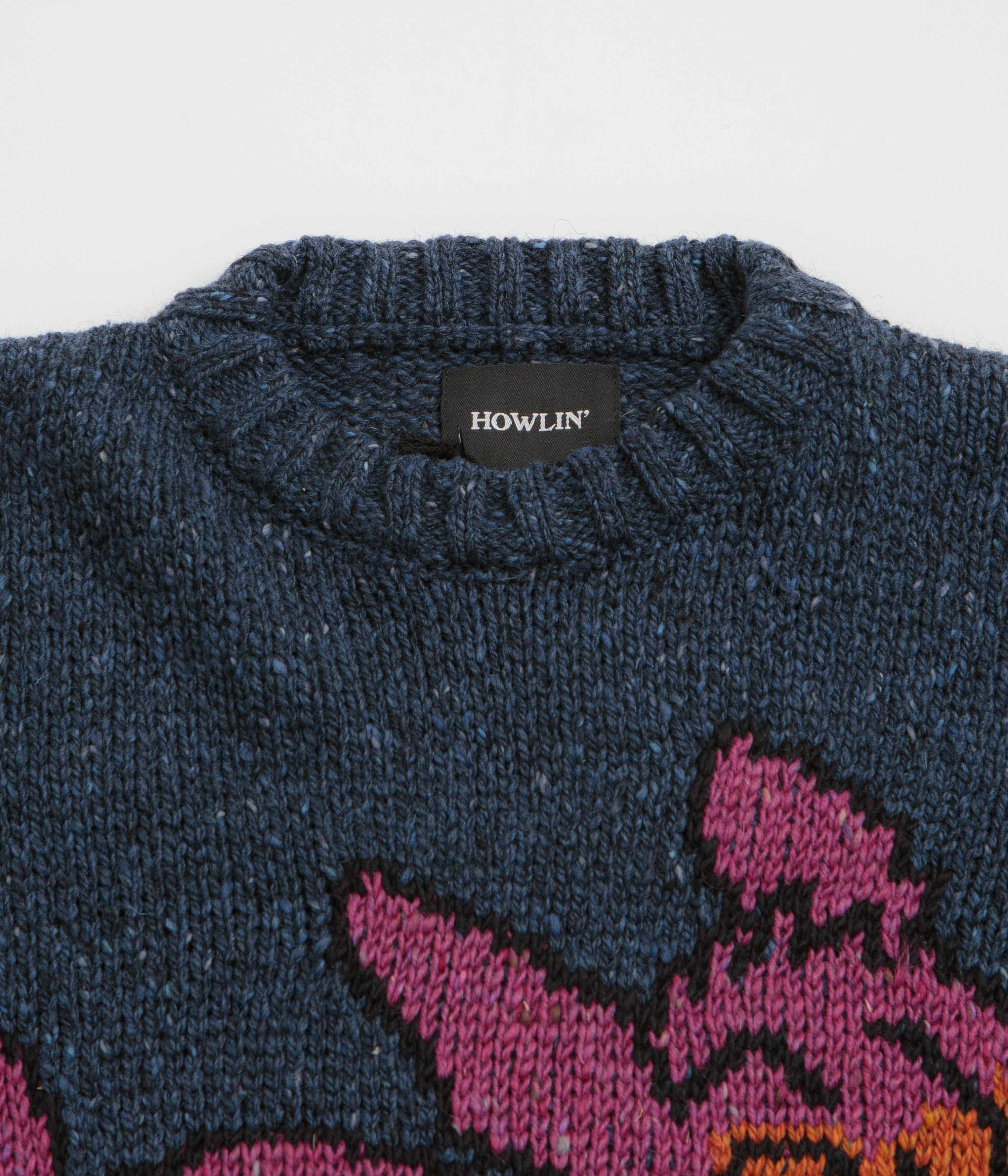 Fashion Layer Howlin' Cosmic Deer Sweatshirt - Blue