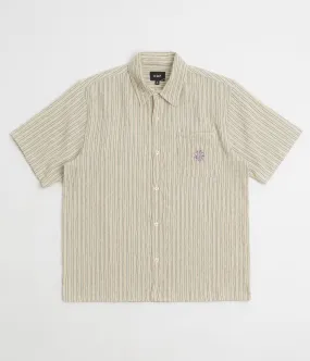 Waffle Weave Flexible Movement HUF Apollo Striped Short Sleeve Shirt - Natural