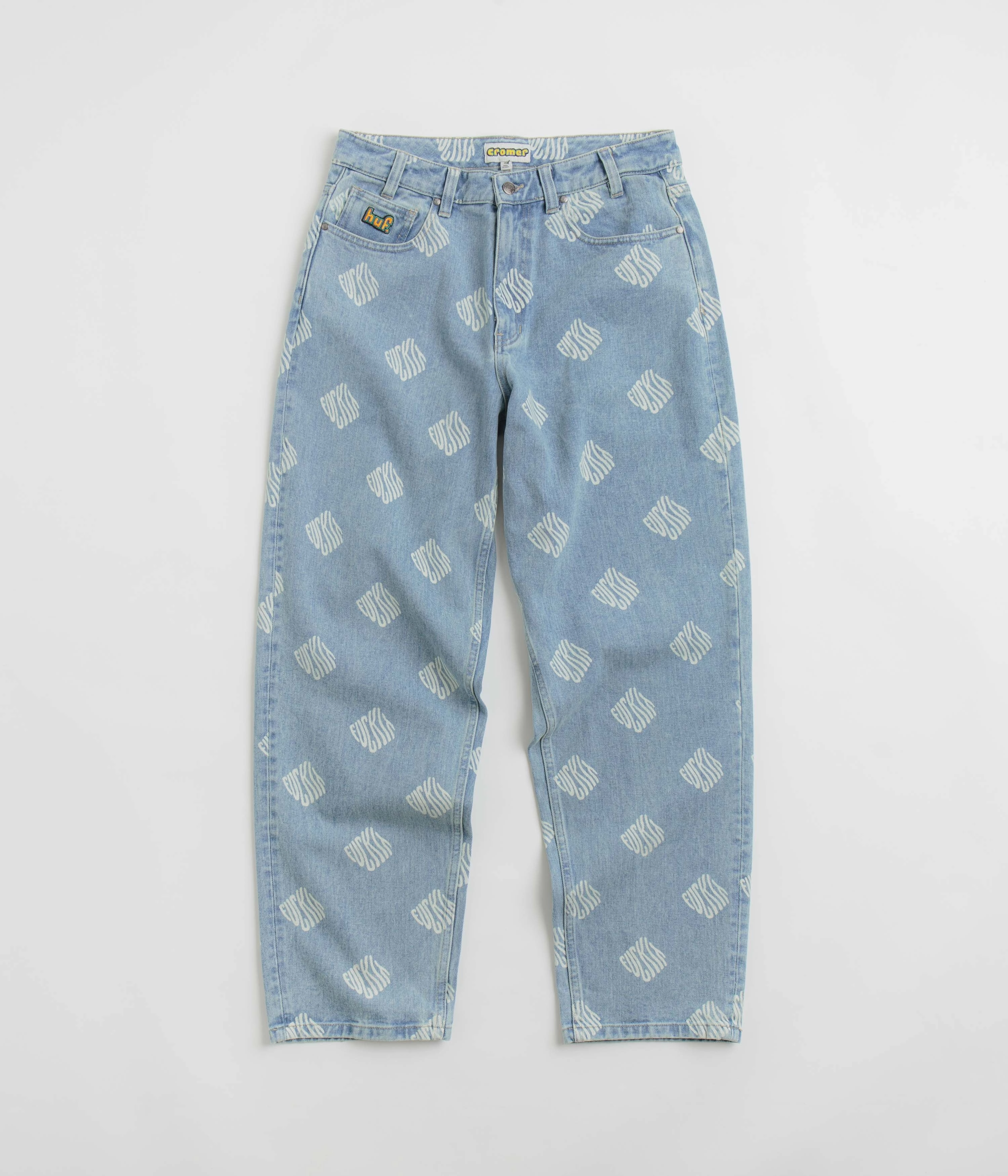 HUF Cromer Print Pants - Blue Breathable activewear Functional Fit