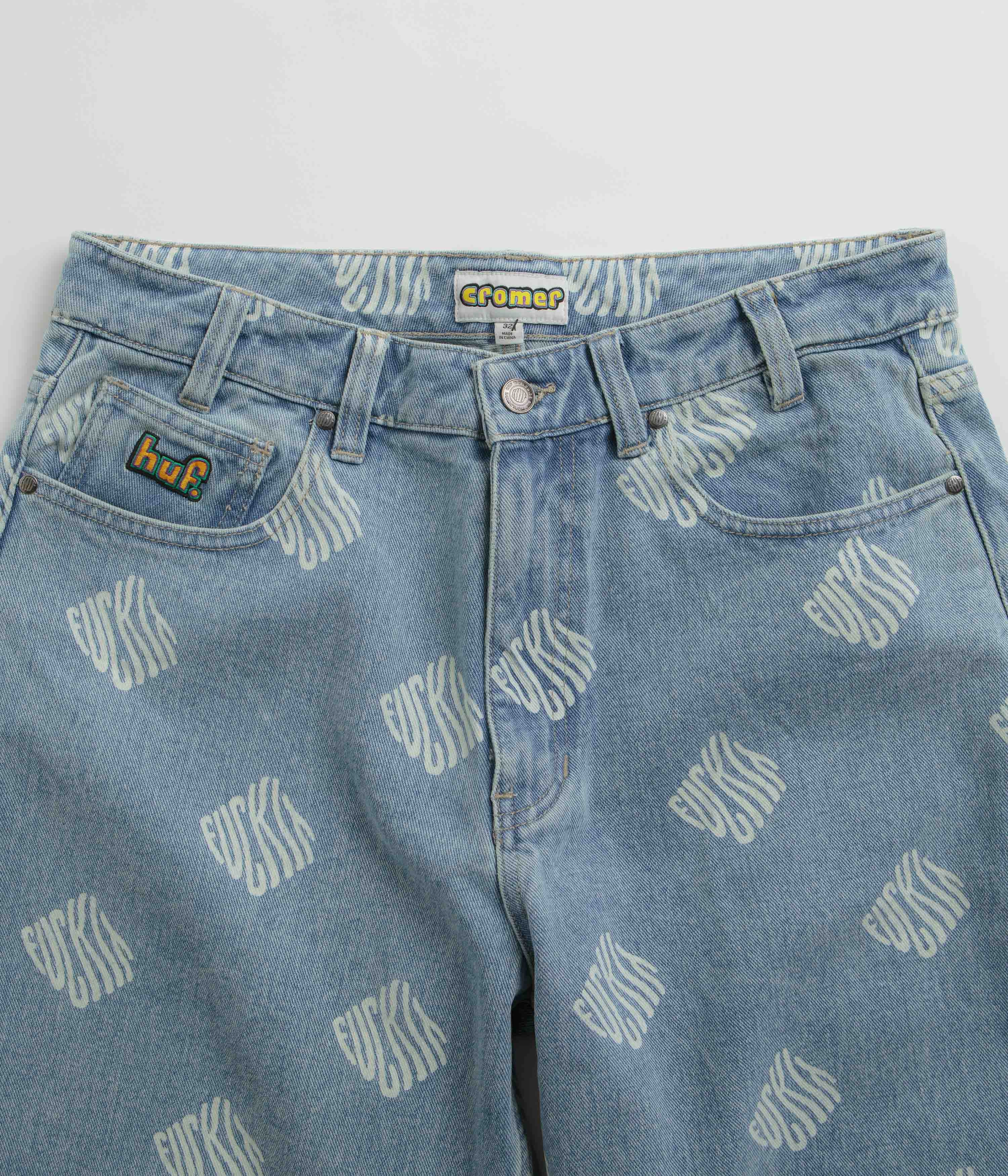 Adjustable loop HUF Cromer Print Pants - Blue