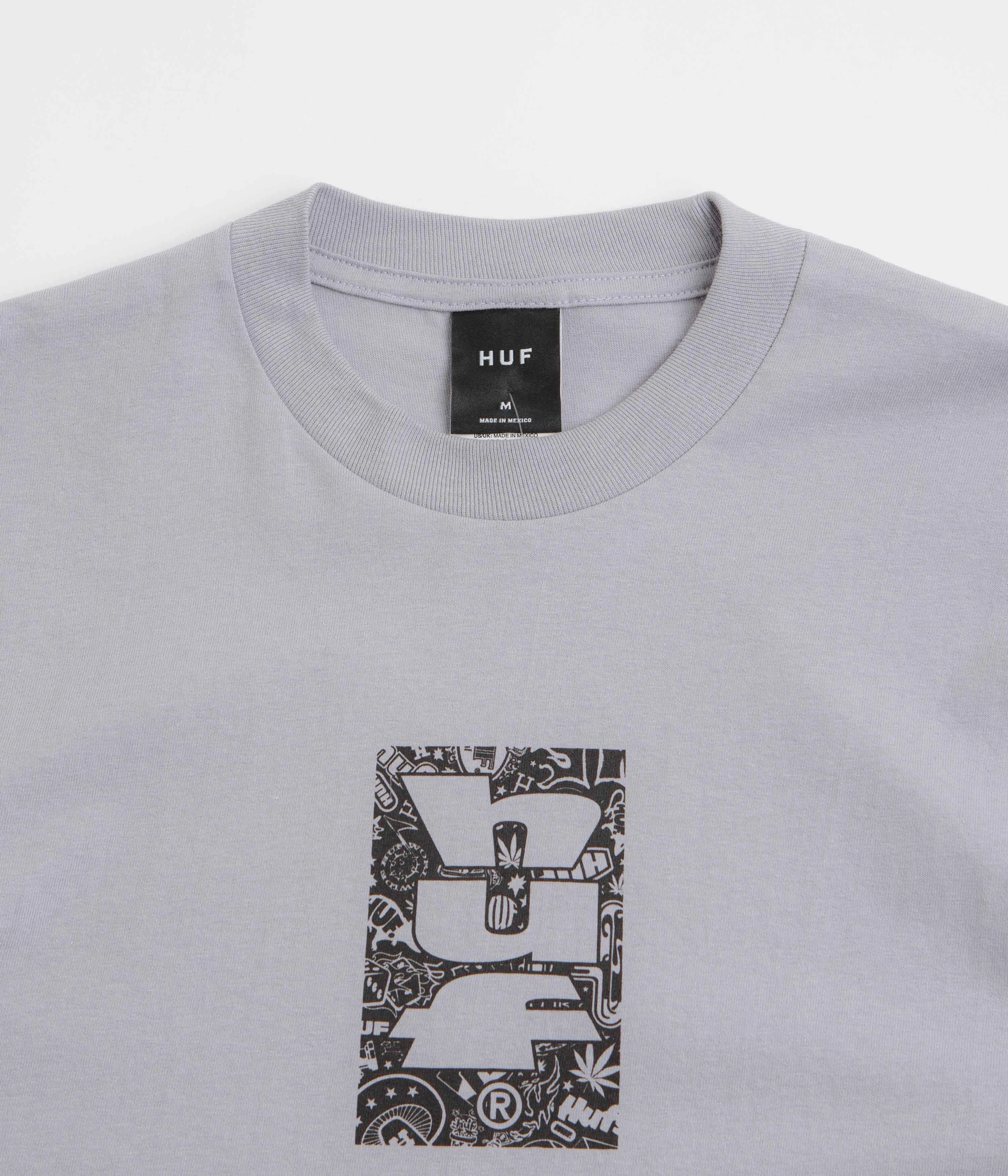 Stain Resistant Timeless Fit HUF Metablast T-Shirt - Dust Purple