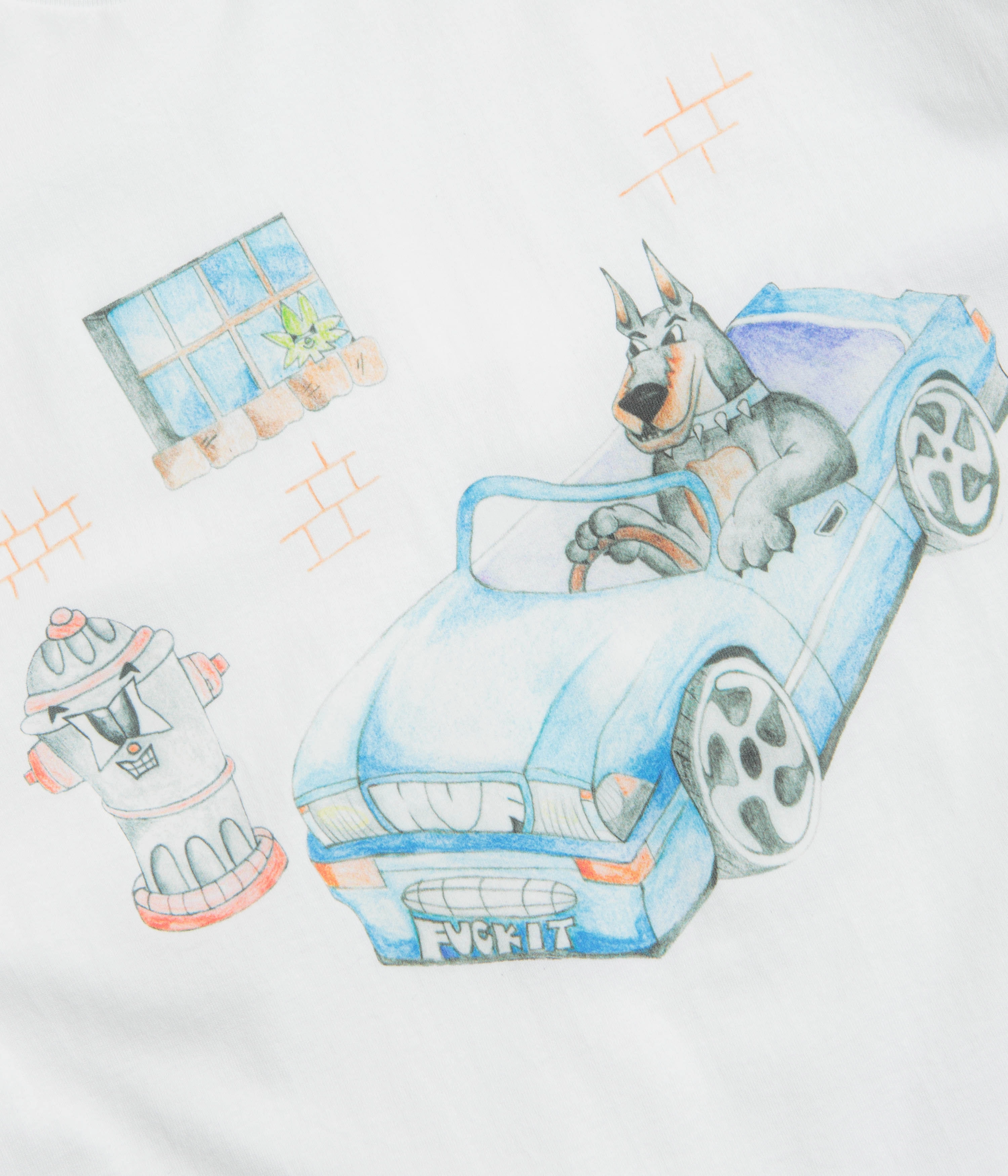 Stylish and Fun Street Comfort Style HUF Road Dawg T-Shirt - White