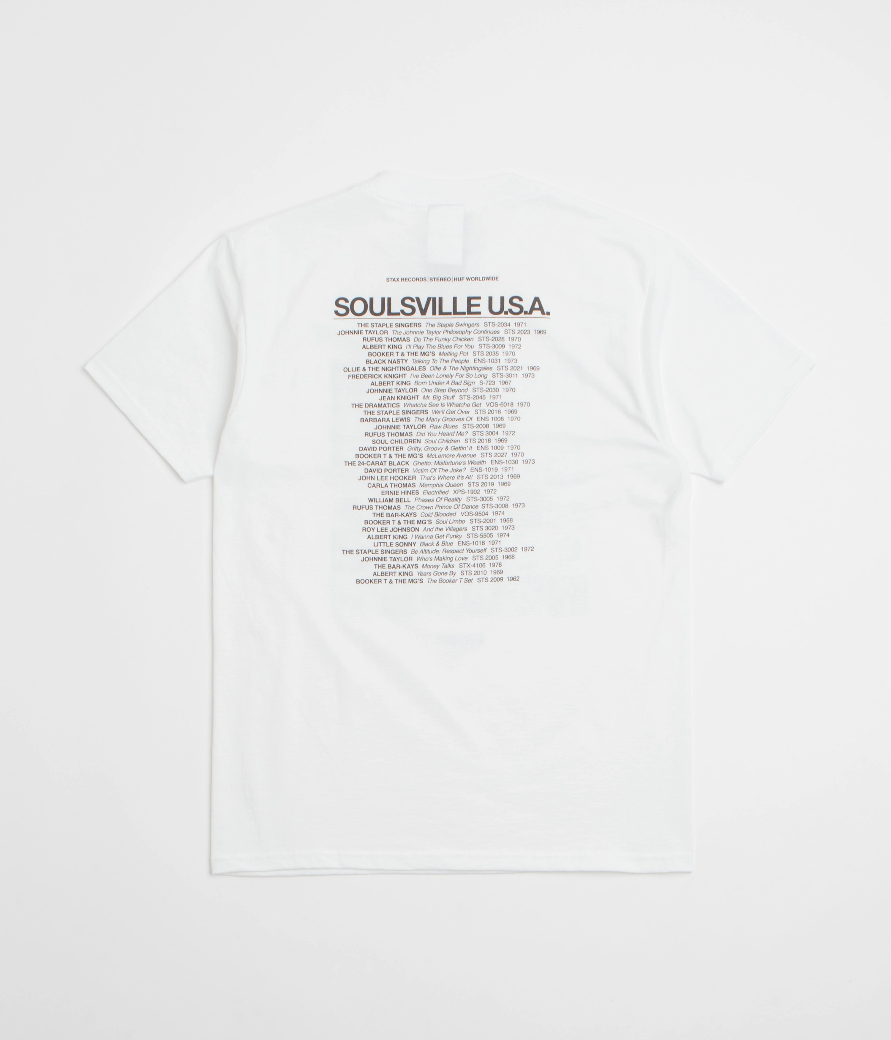 V-Neck HUF Soulsville USA T-Shirt - White