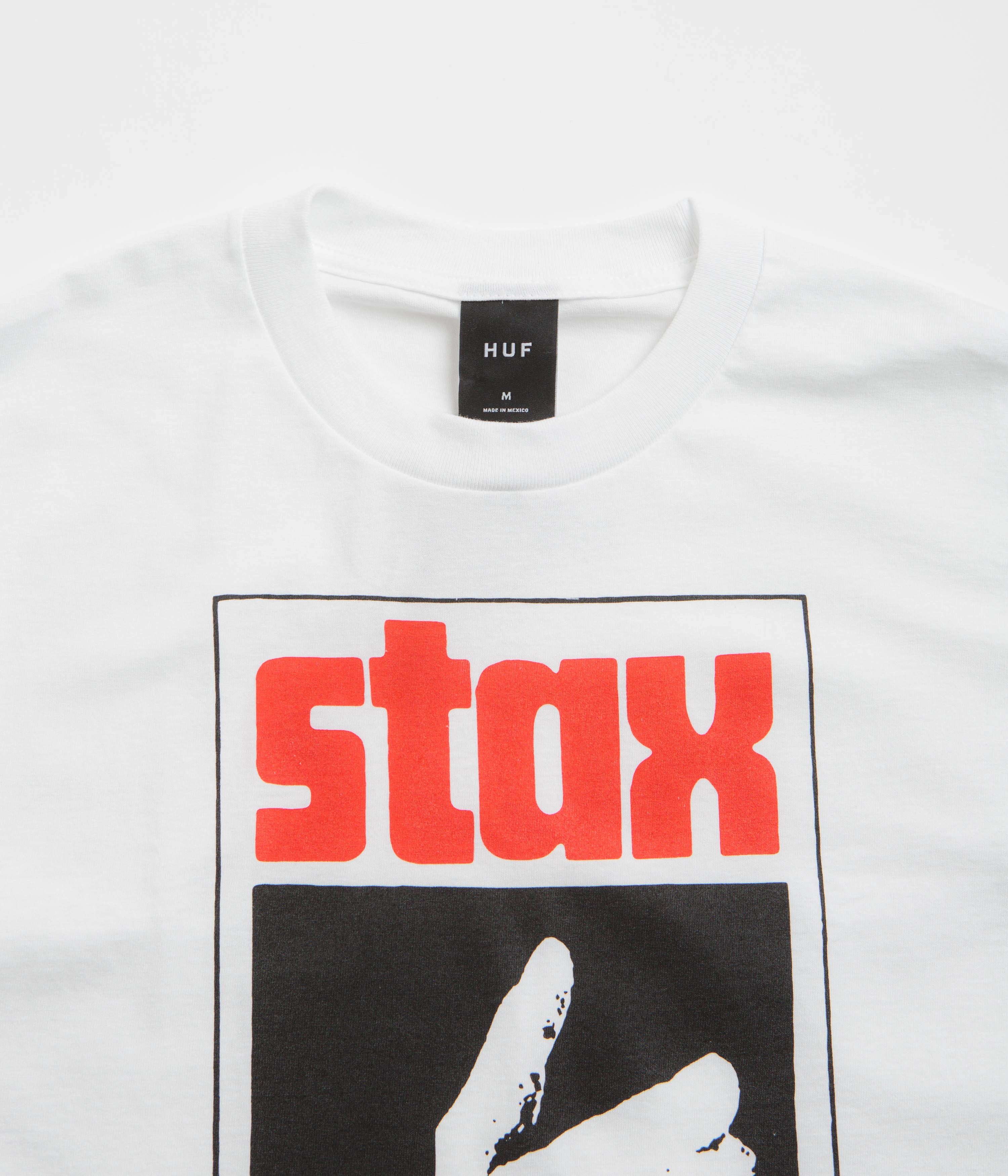HUF Stax Snap T-Shirt - White Comfy Fit Layer Seam Free Edging