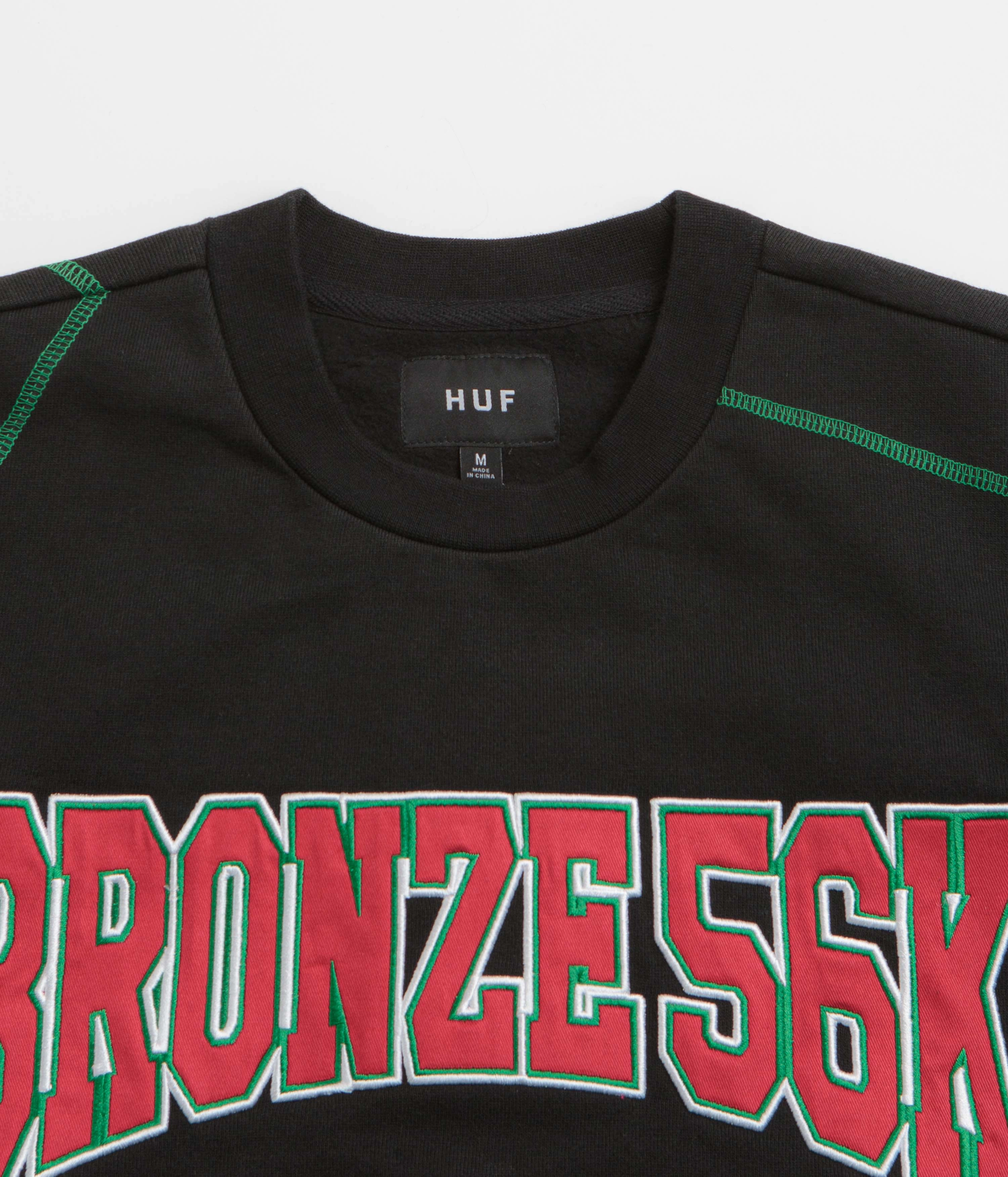 HUF x Bronze 56K Bronze HUFware Crewneck Sweatshirt - Black Comfy Winter Wear Comfortable Wear