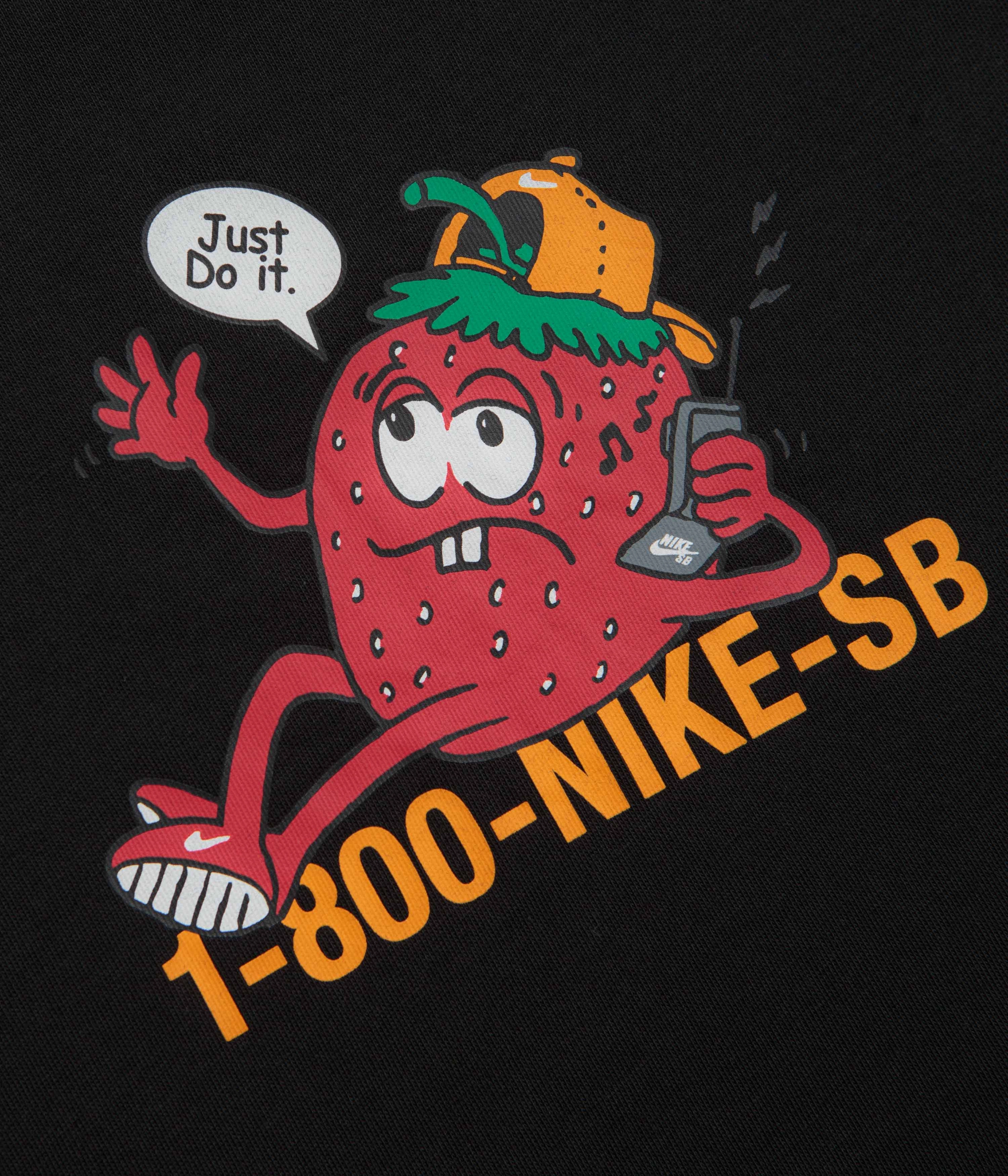 Versatile Layering Relaxed Everyday Wear Nike SB Flip Phone T-Shirt - Black