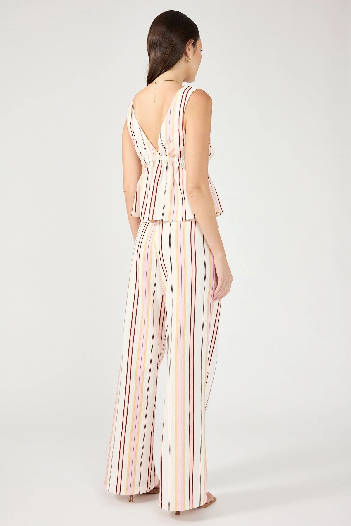 Perfect Stranger Palermo Mid Rise Stripe Pant Multi Stripe Minimal Comfort Anti Pilling Surface