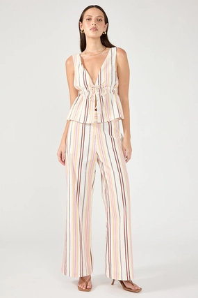TaglessLabel Perfect Stranger Palermo Mid Rise Stripe Pant Multi Stripe