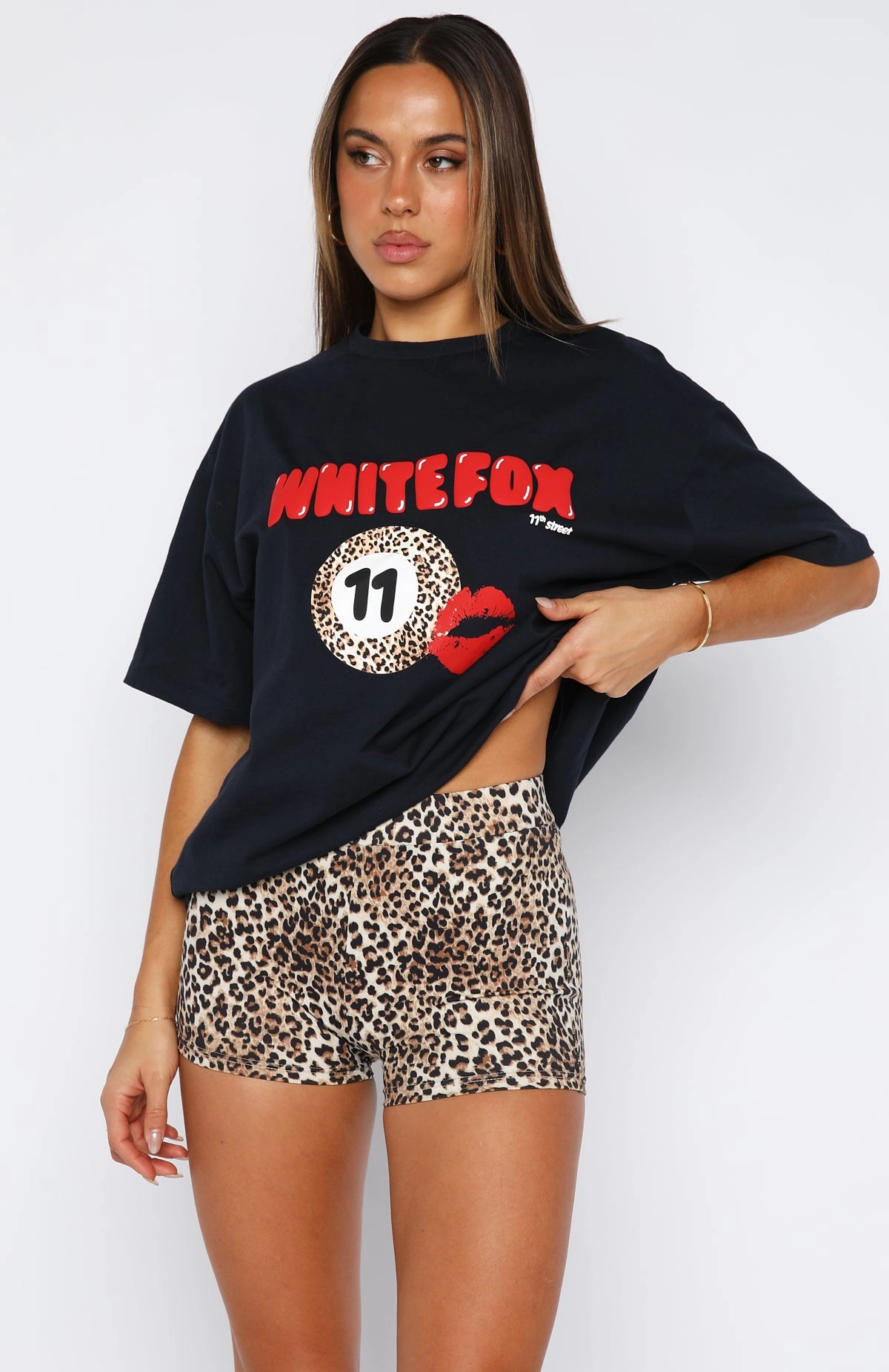 Low Profile Closure System Soft Touch 11th Street She's So Lucky Bike Shorts Leopard Splice