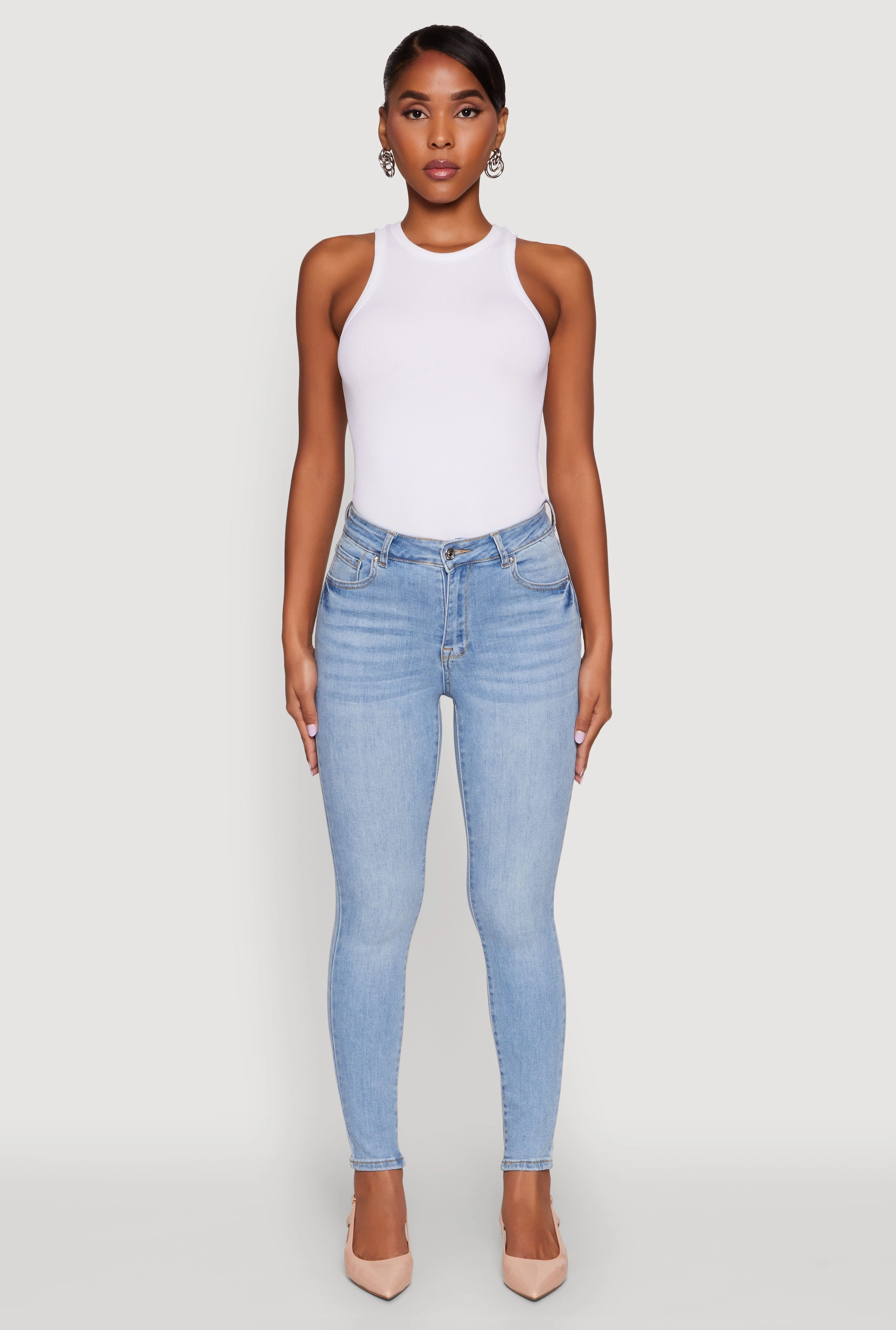 Street Approved Always Fits WAX High Rise Solid Cropped Skinny Jeans