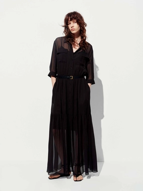 Earthy Hue One Piece Look Include Belt Two Piece Dress