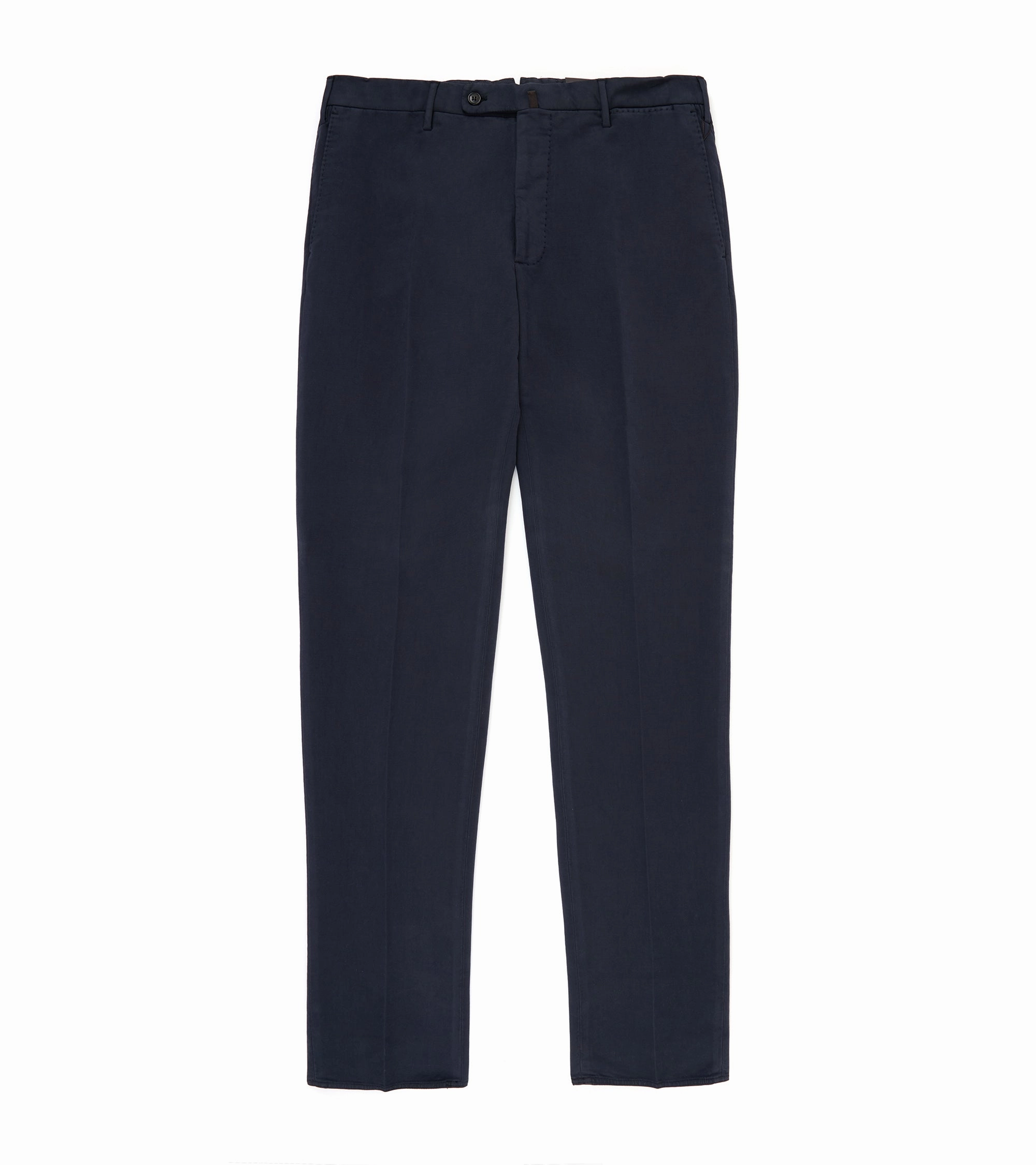 Incotex Regular High Cotton Doeskin Trousers: Navy soft fit