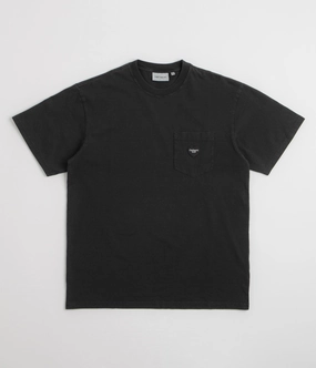 Anti-bacterial Round neck simplicity Carhartt Ingo Pocket T-Shirt - Black