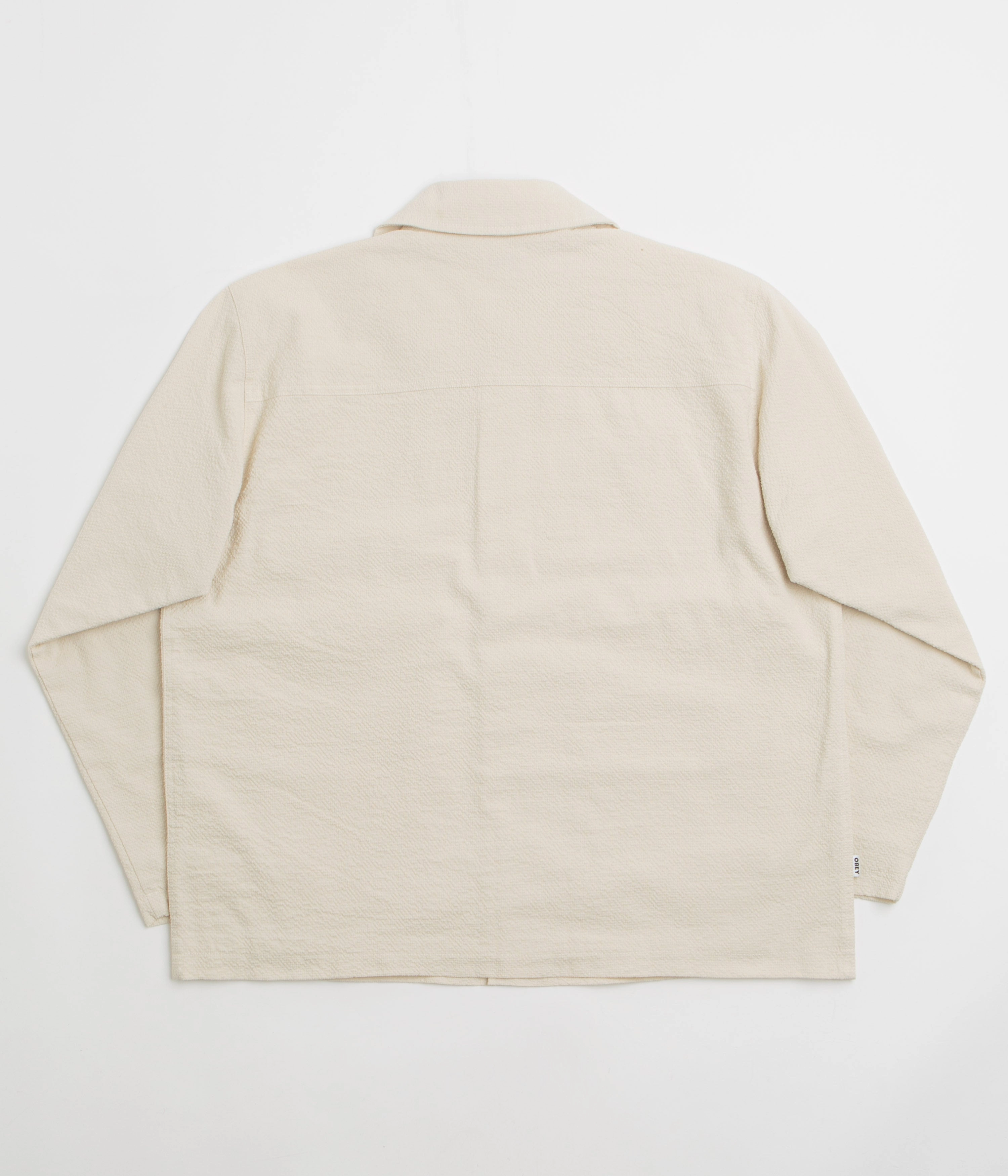Stretchable Cuffs Obey Vesta Shirt Jacket - Egret